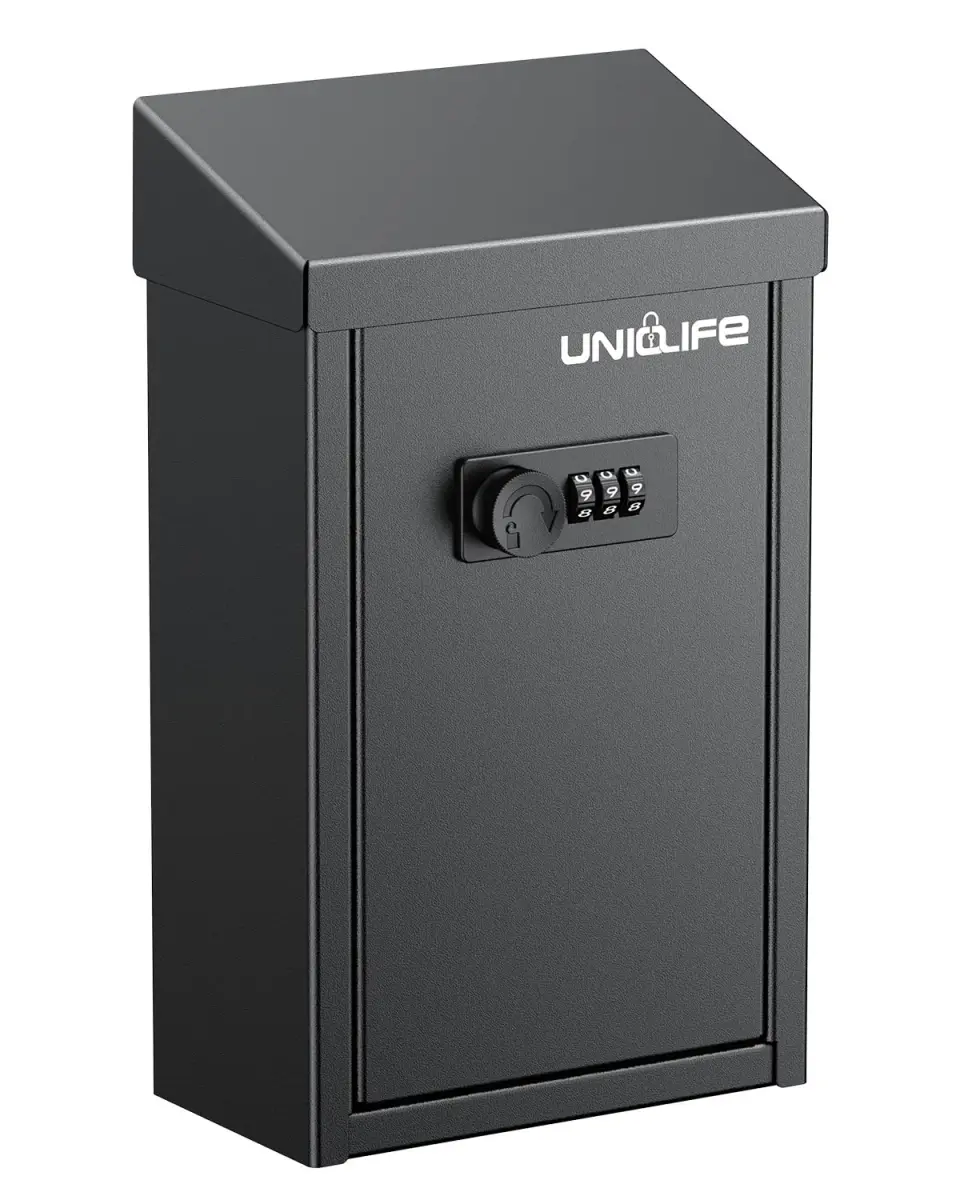Uniclife Combination Lock Wall Mounted Mailbox with Dual Slots 23.4cm (9.3in) Width | Secure Drop Box for Outside - main product image
