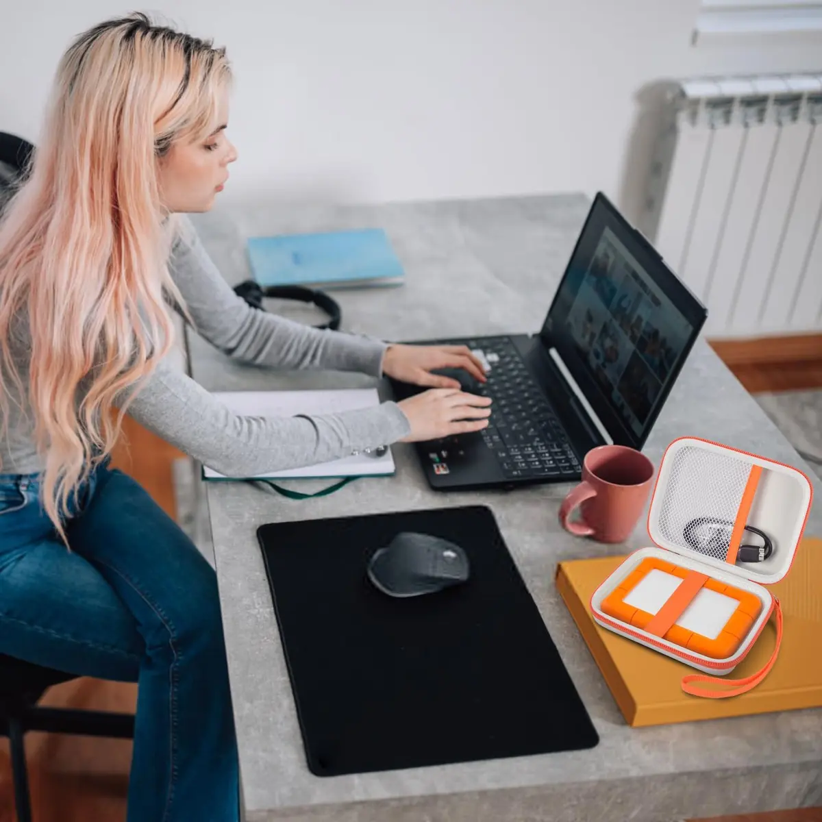 ALKOO Case for LaCie Rugged Mini 1TB-5TB External Hard Drive | Protects Drive & Accessories - view 9