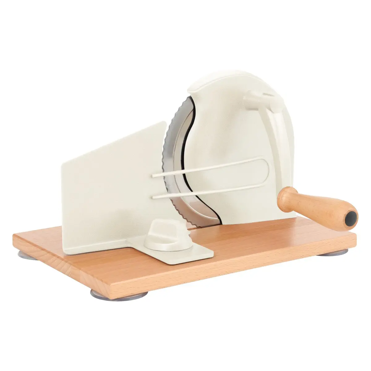 CAWIU Sourdough Bread Slicer, Manual Bread Cutter with Hand Crank, Cream | Adjustable Thickness 2.3cm (0.9 inches) - main product image