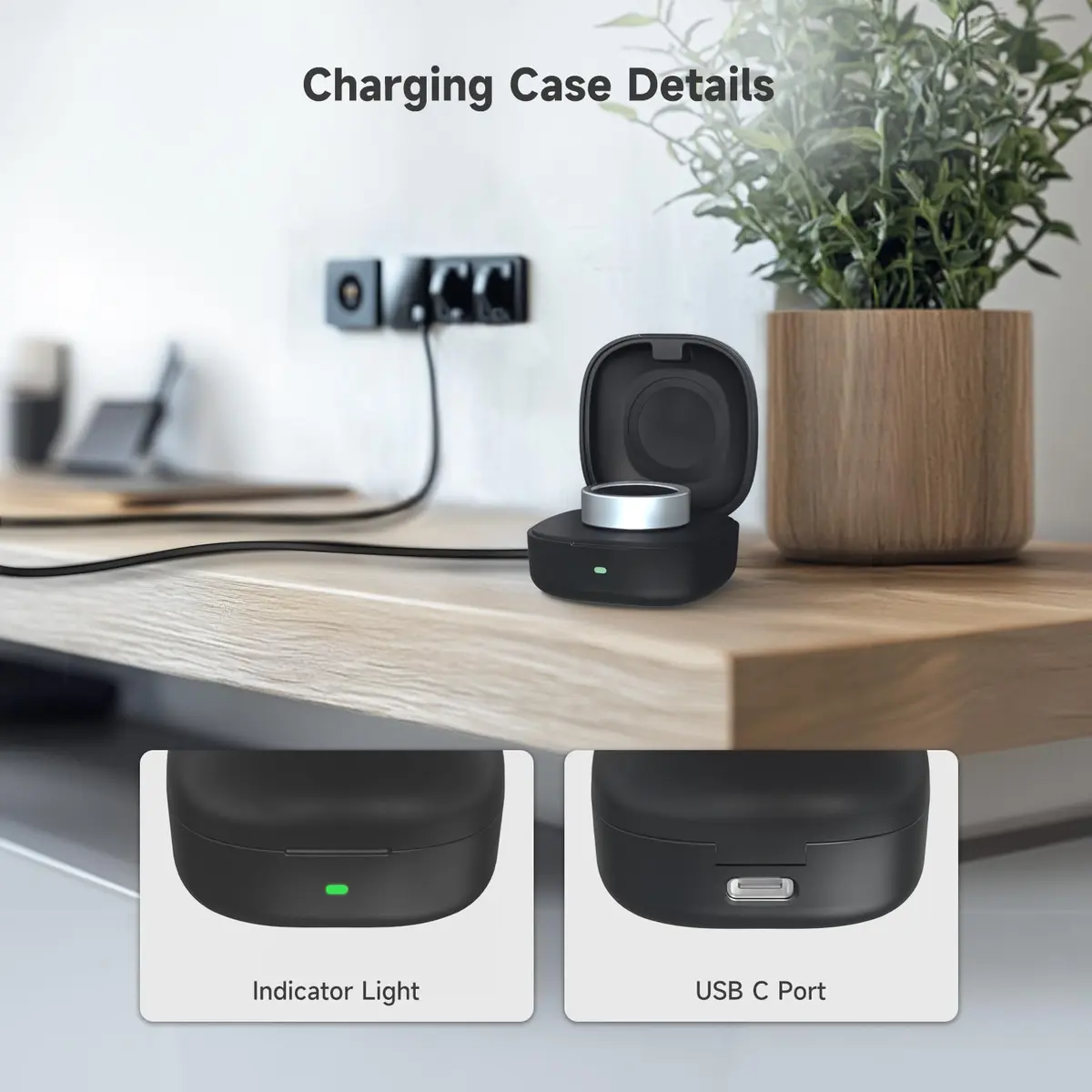 Vodi Mosa Wireless Charger Case for Oura Ring Gen3 Size 7 | Portable Travel Charging Box - view 7