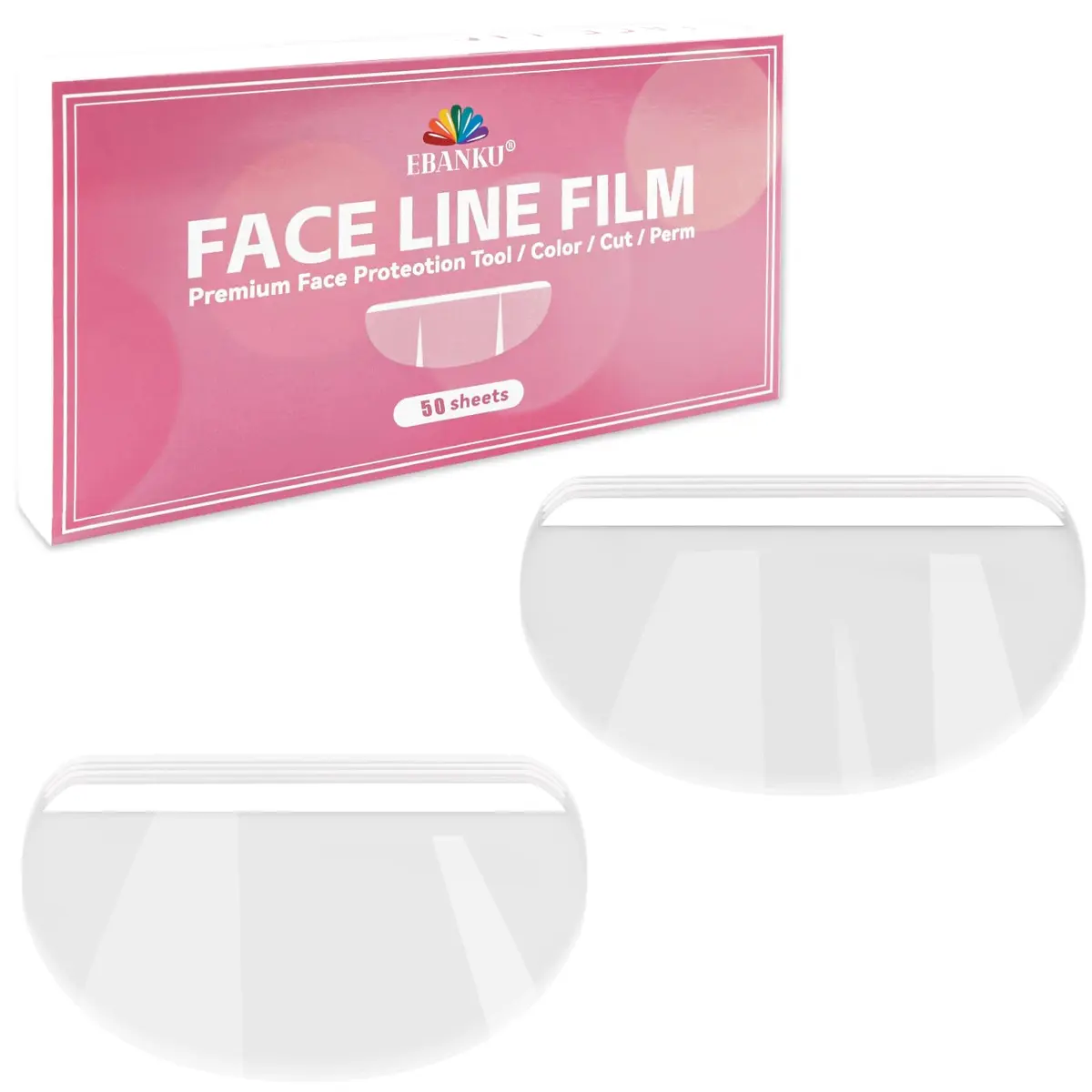 EBANKU Disposable Clear Eye Shields 50 PCS (18.8 x 9.7 cm) | Face & Eye Protection for Procedures - main product image
