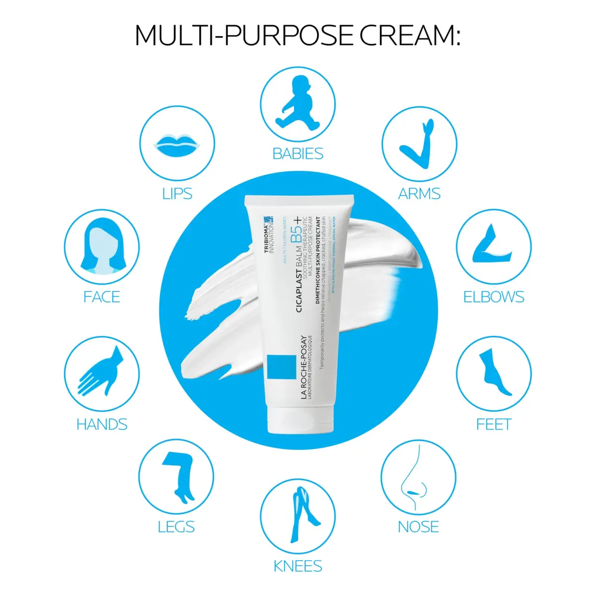 La Roche-Posay Cicaplast Balm B5+ Healing Ointment 100ml (3.38 Fl Oz) | Soothes Dry, Irritated Skin - view 2