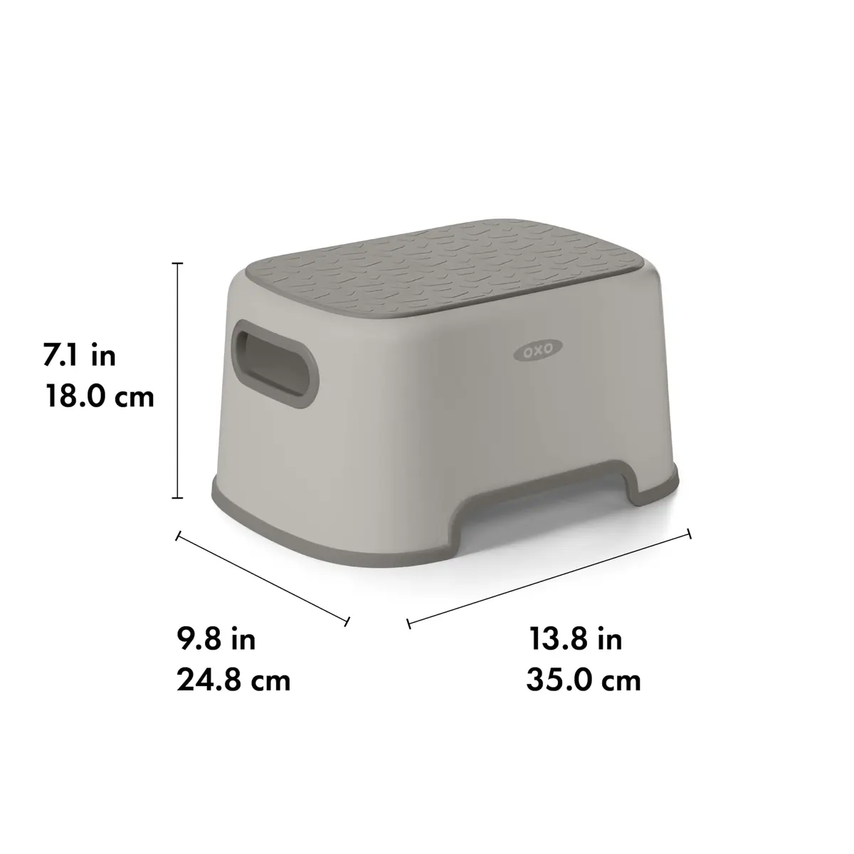 OXO Tot Step Stool, Drizzle | 7-inch Non-Slip Kids' Stool for Bathroom & Kitchen - view 3