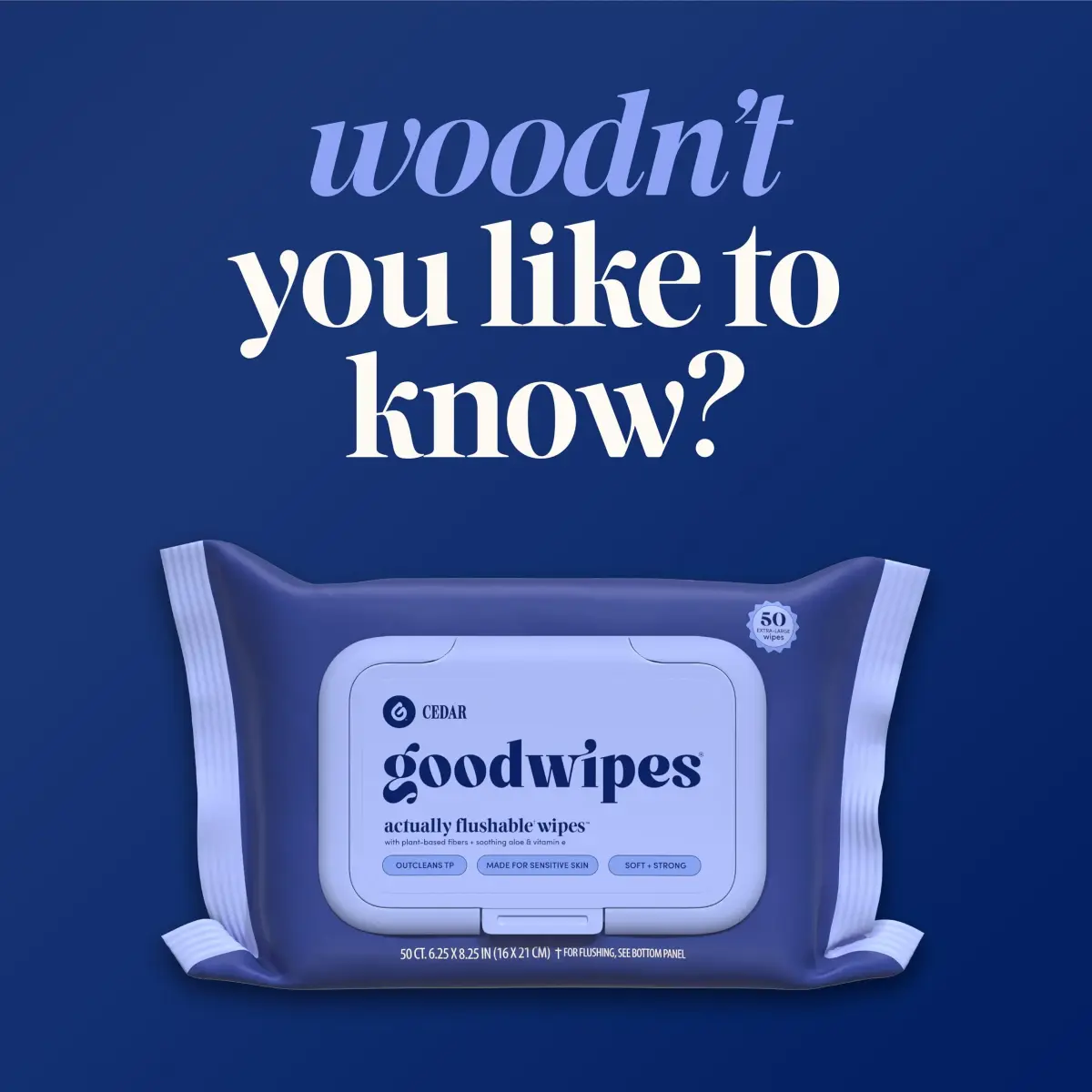 goodwipes Flushable Wet Wipes for Adults, Cedar Scent, pH Balanced & Extra Large, 153 Count (3 Packs + 3 Singles) - view 7