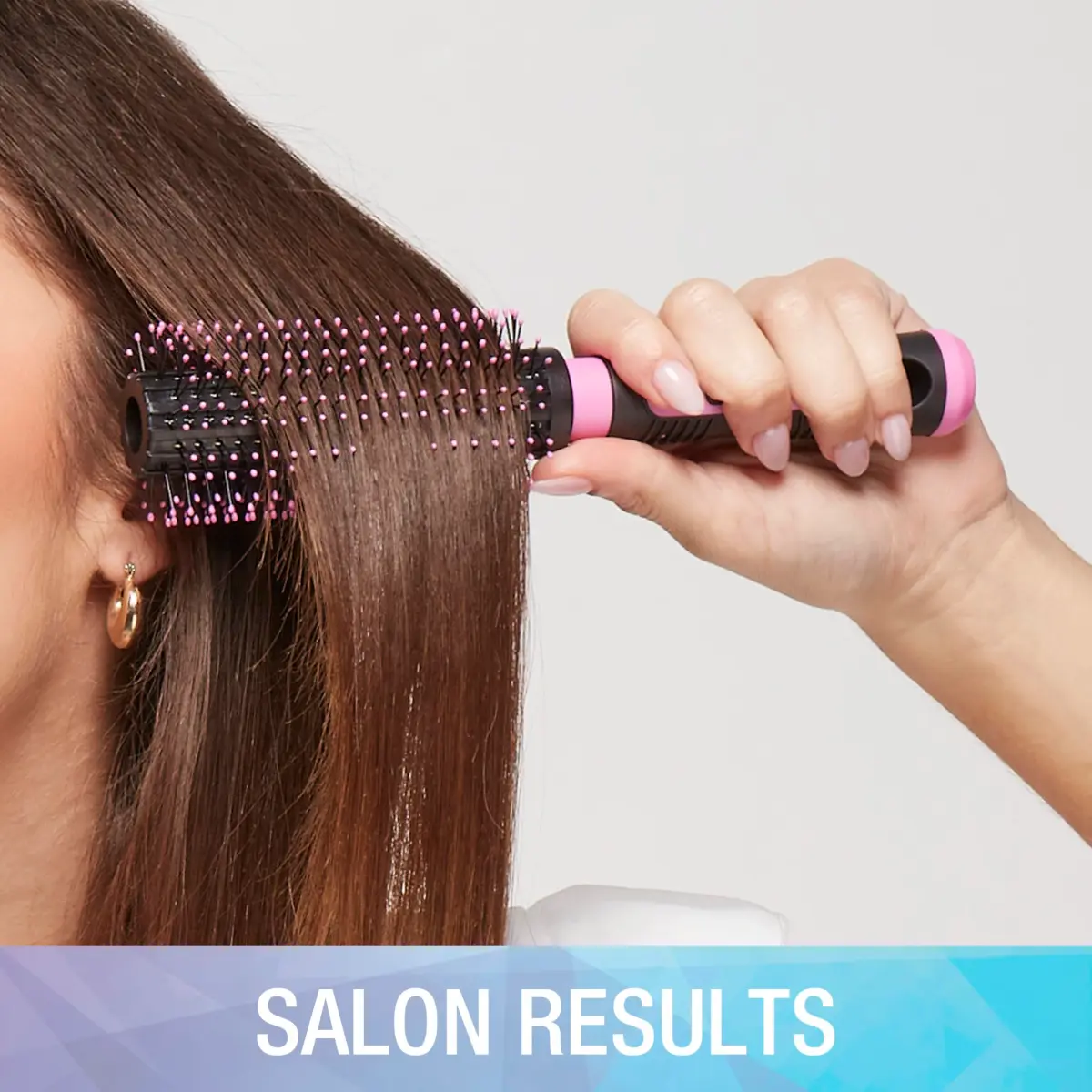 Conair Salon Results Round Hairbrush - Adds Body & Fullness - Nylon Bristles - 2.5cm (1 inch) Barrel Diameter - view 3