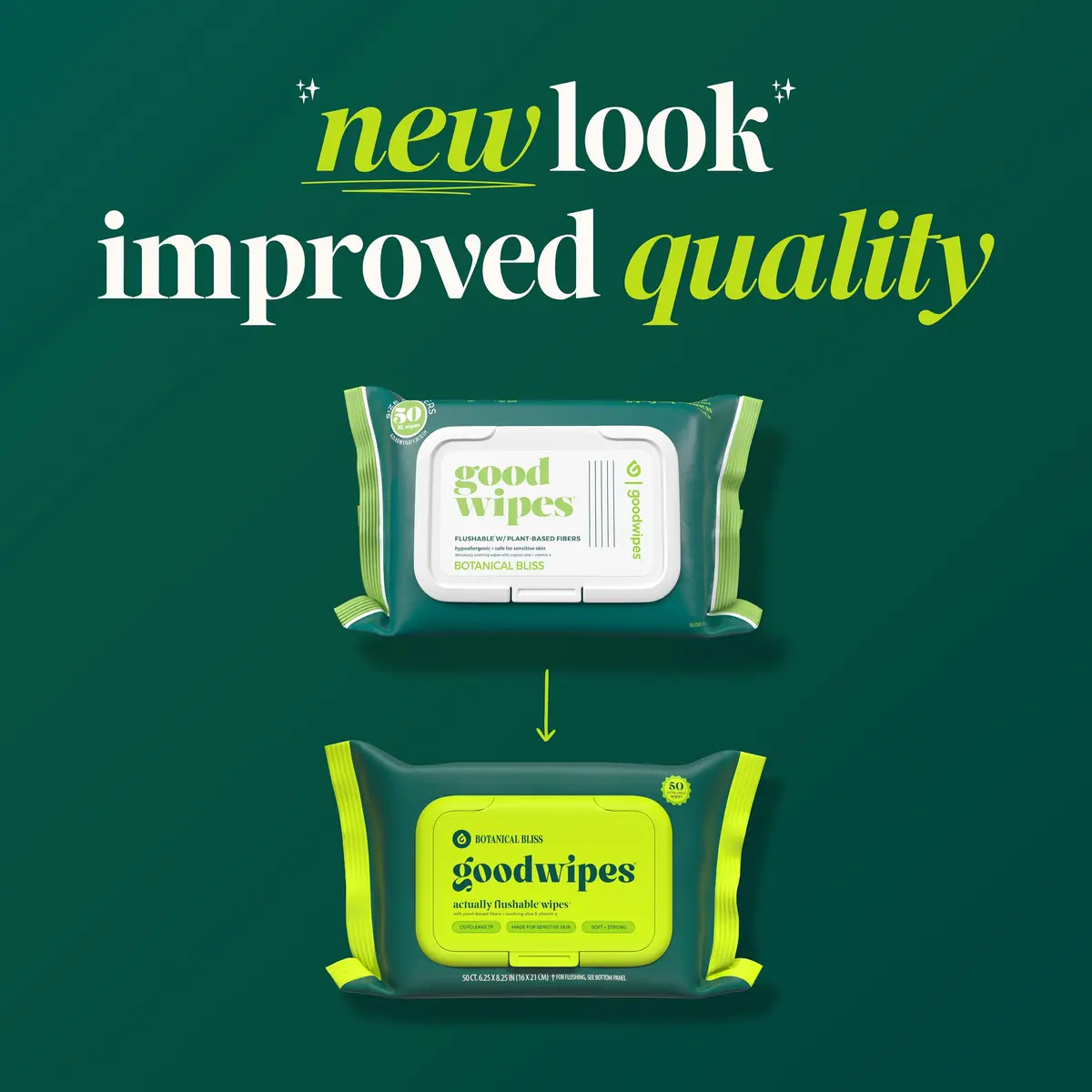 goodwipes Flushable Wipes Botanical Bliss 300 Count (6 Pack, 50 Count Each) | Septic Safe & Sewer Safe - view 5