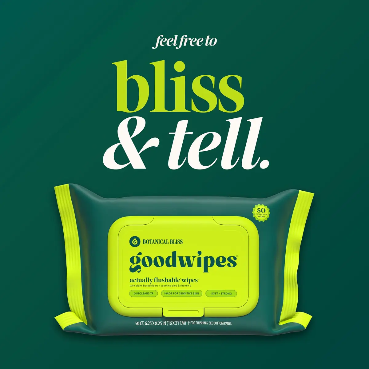 goodwipes Flushable Wipes Botanical Bliss 300 Count (6 Pack, 50 Count Each) | Septic Safe & Sewer Safe - view 7
