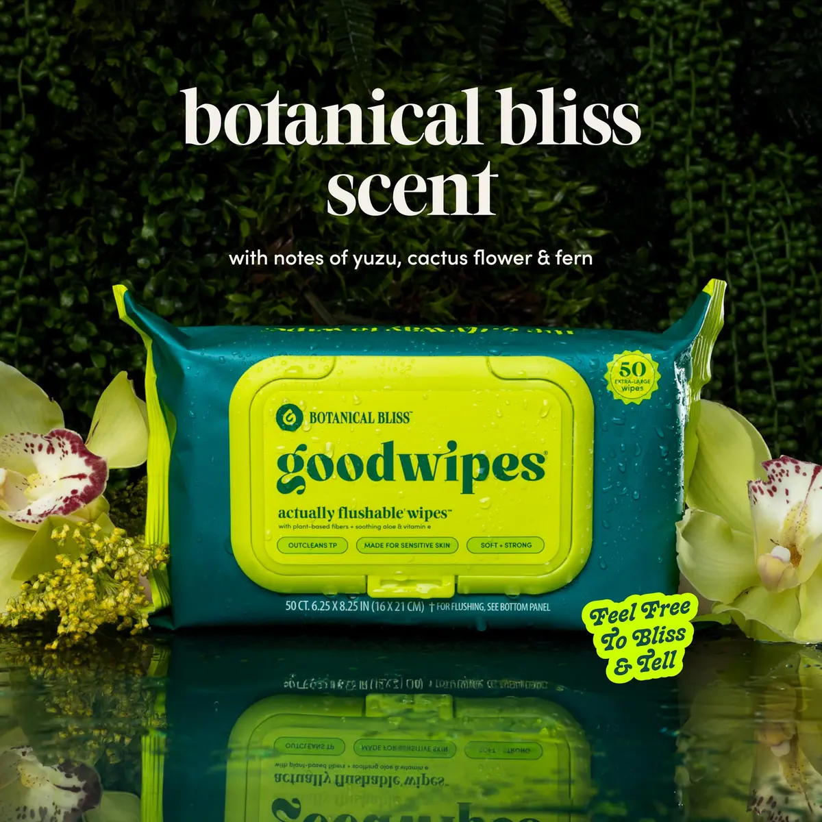 goodwipes Flushable Wipes Botanical Bliss 300 Count (6 Pack, 50 Count Each) | Septic Safe & Sewer Safe - view 9