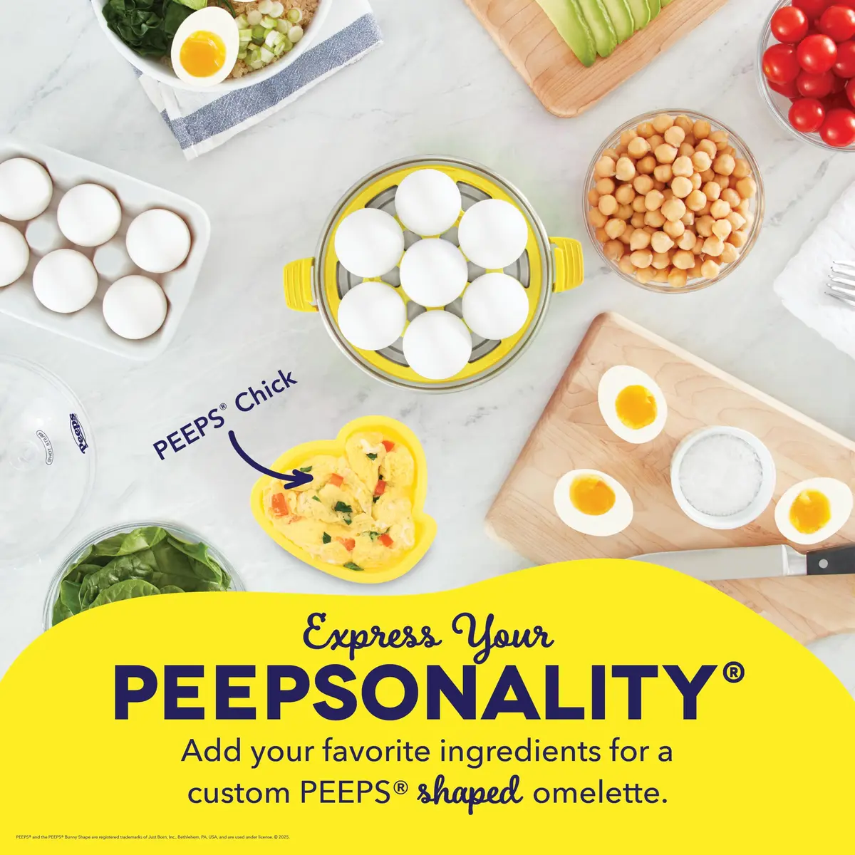 DASH PEEPS & Dash Rapid Egg Cooker Yellow | Multi-egg Boiling & Poaching Machine - view 3