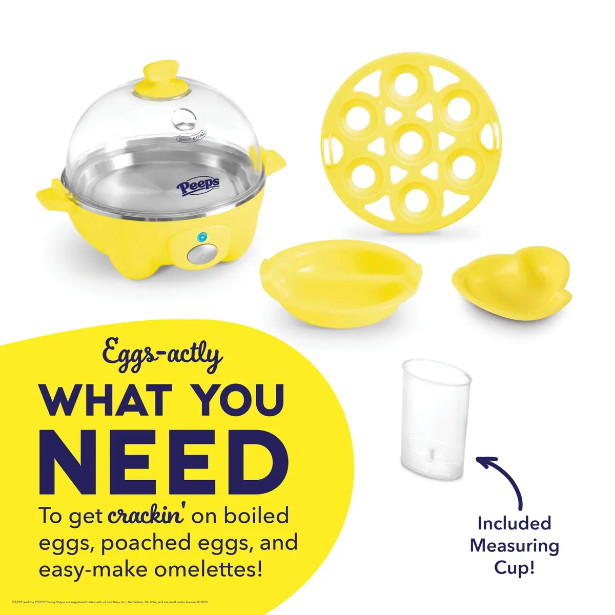 DASH PEEPS & Dash Rapid Egg Cooker Yellow | Multi-egg Boiling & Poaching Machine - view 4
