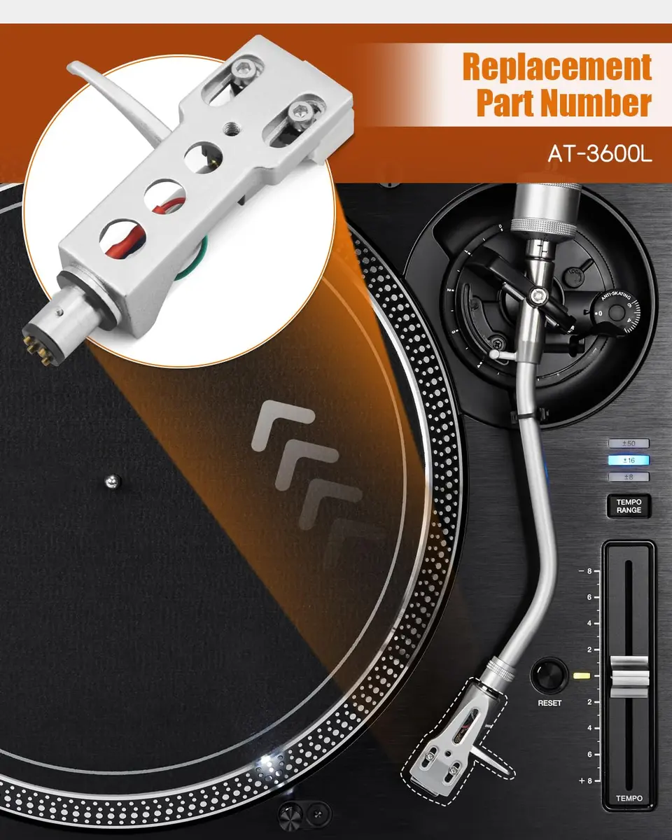 Wujexuhe Silver Headshell for Pioneer Turntables | High-Quality Magnetic Cartridge Stylus (13mm Fixing Hole) - view 4
