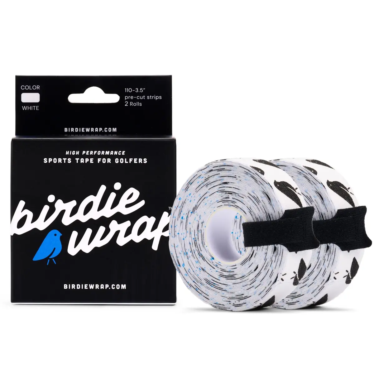 BirdieWrap Golf Sports Tape Wrap, 4-Way Stretch Athletic Tape for Hands and Fingers, Waterproof, Pre-Cut 110 Golf Finger Tape Strips - main product image