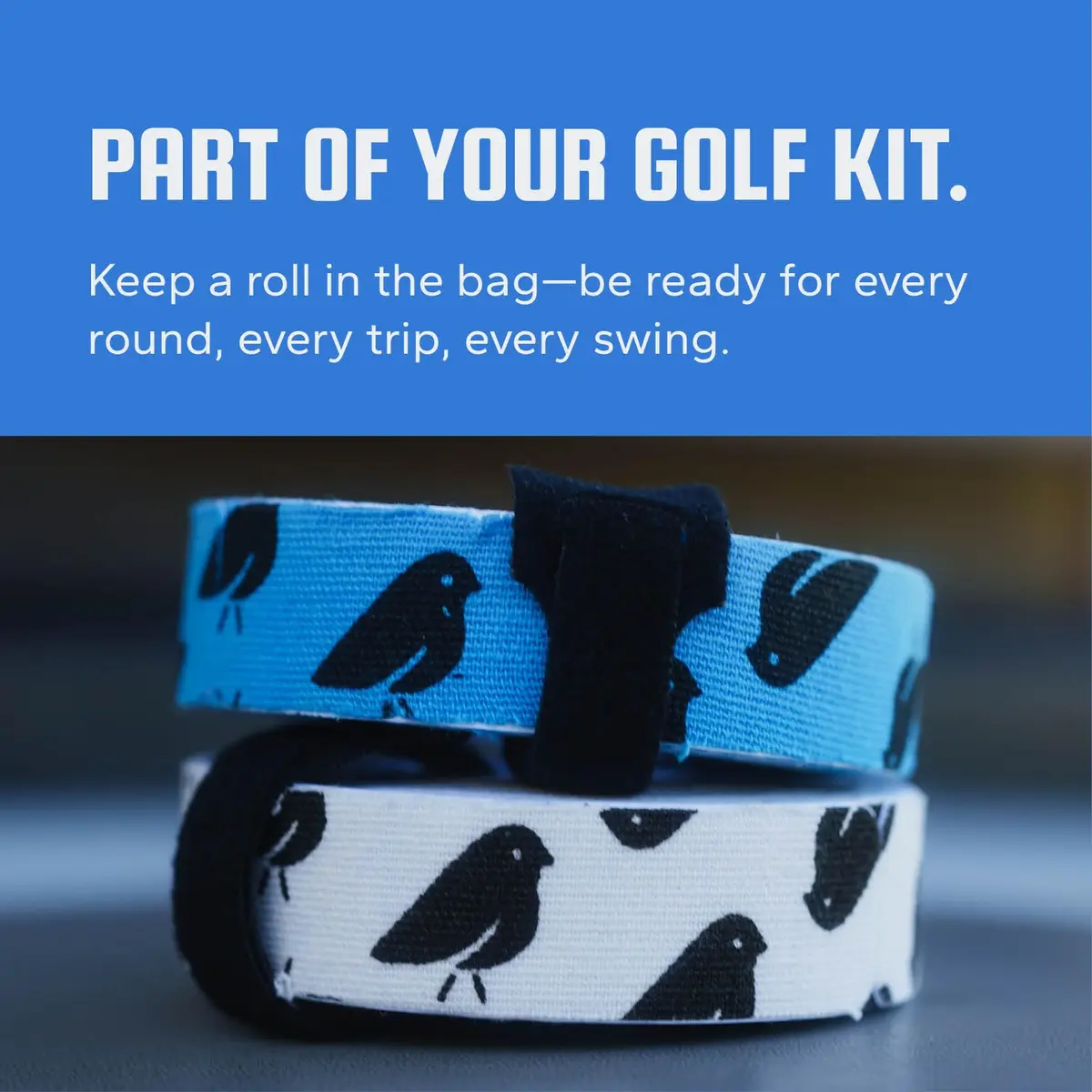 BirdieWrap Golf Sports Tape Wrap, 4-Way Stretch Athletic Tape for Hands and Fingers, Waterproof, Pre-Cut 110 Golf Finger Tape Strips - view 7