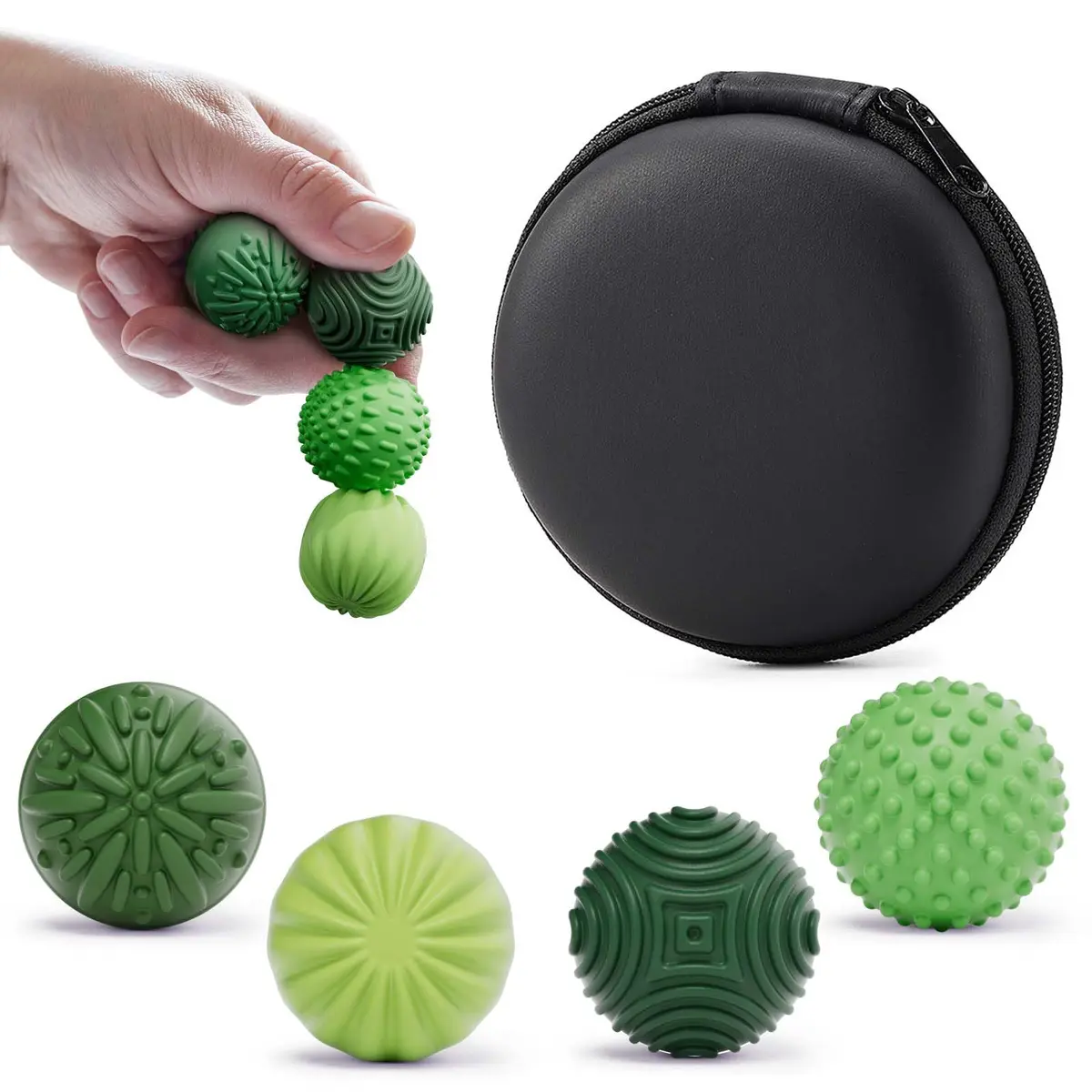 luckdoor Silicone Magnetic Balls Fidget Toys for Adults & Teens | Stress Relief Sensory Gadgets, 4PCS, Non-Toxic, Office Desk Toy, Stocking Stuffers - main product image