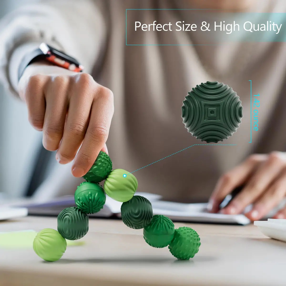 luckdoor Silicone Magnetic Balls Fidget Toys for Adults & Teens | 8PCS, Stress Relief Sensory Gadgets, Compact, Non-Toxic - view 5
