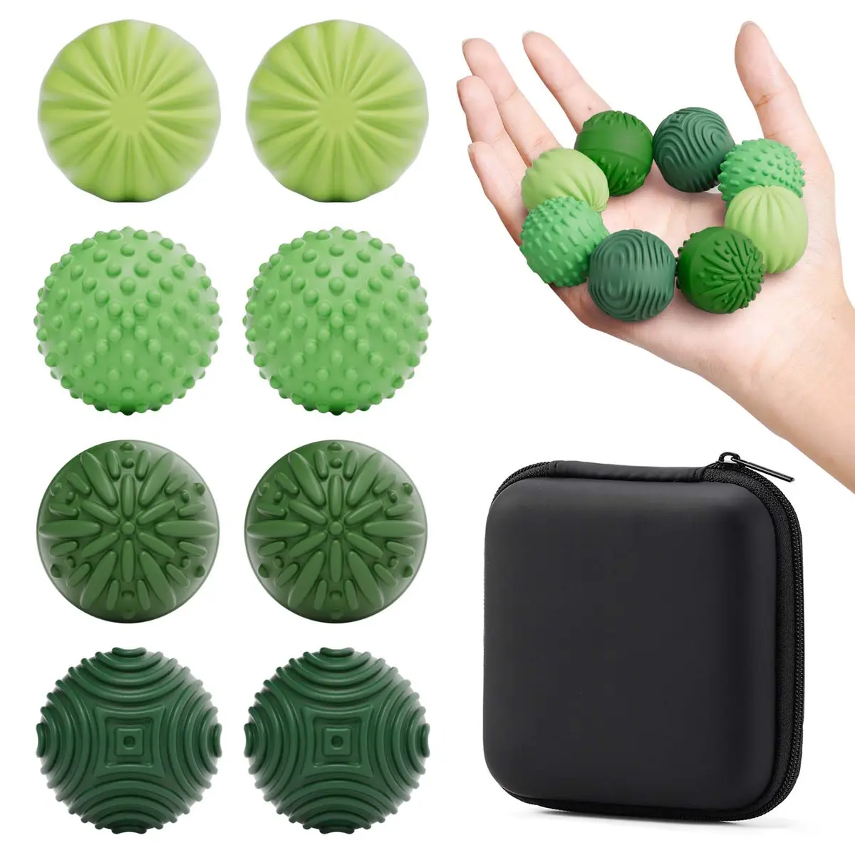 luckdoor Silicone Magnetic Balls Fidget Toys for Adults & Teens | 8PCS, Stress Relief Sensory Gadgets, Compact, Non-Toxic - main product image