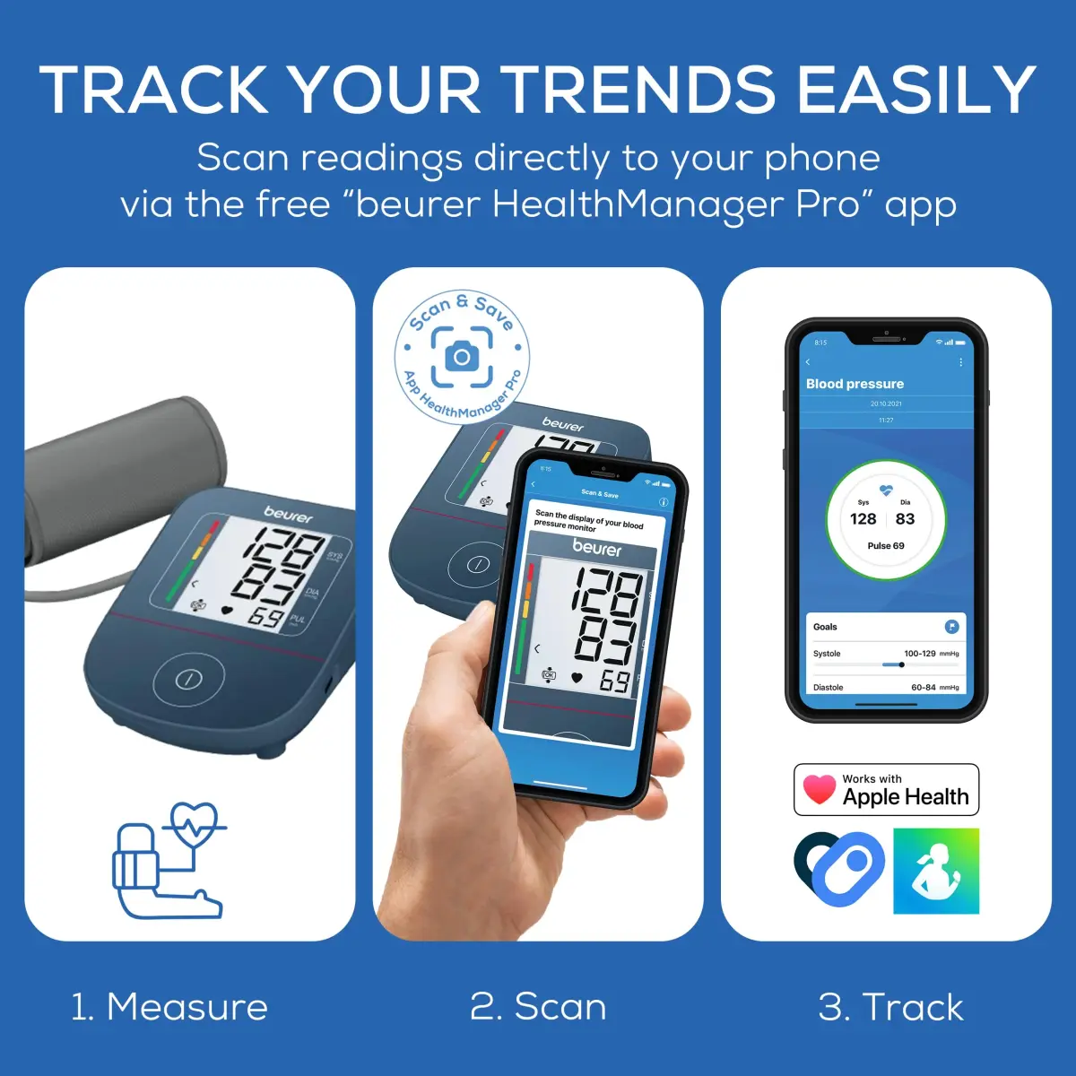 Beurer BM25 Upper Arm Blood Pressure Monitor with Arrhythmia Detection & App Tracking | 22 cm - 42 cm Cuff - view 5