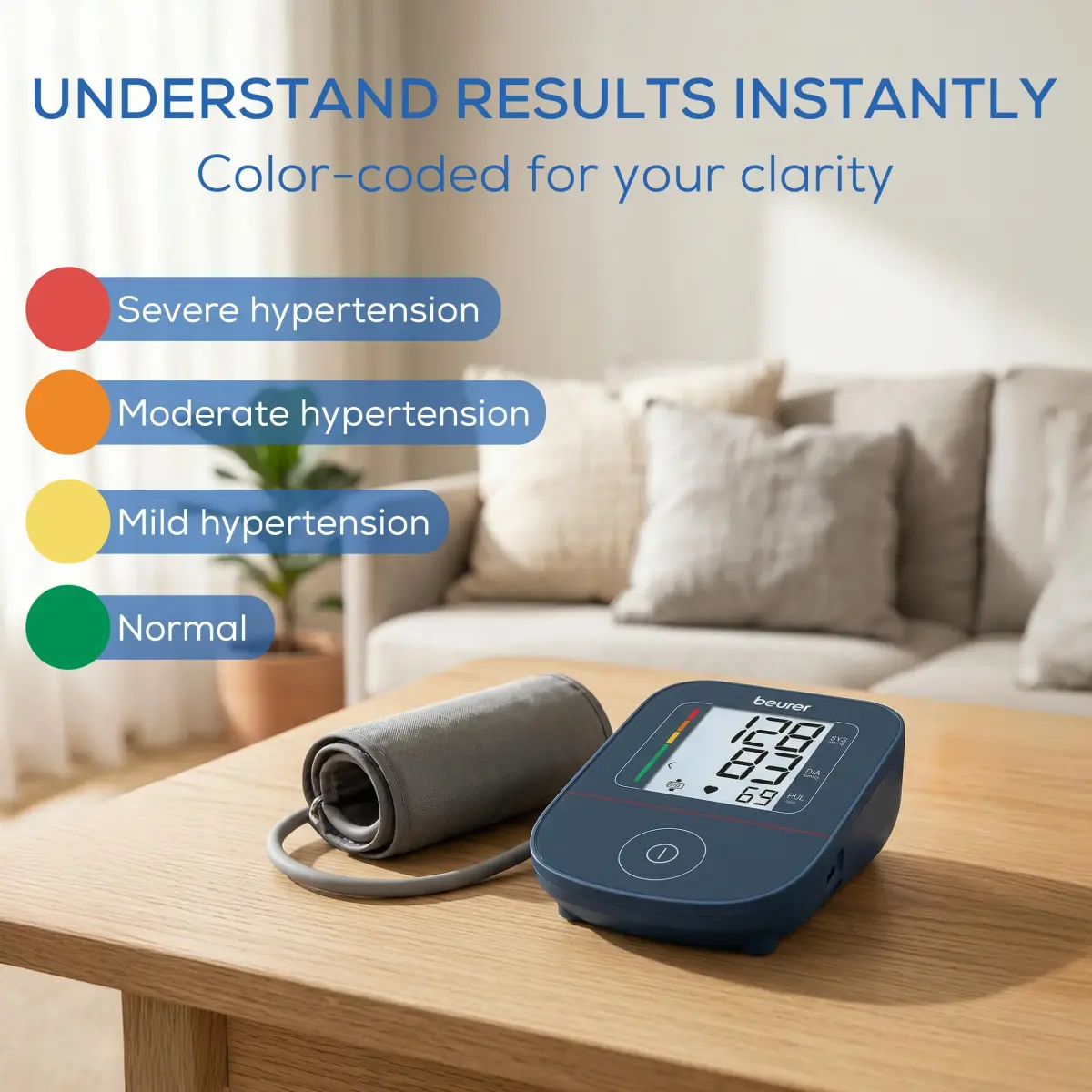 Beurer BM25 Upper Arm Blood Pressure Monitor with Arrhythmia Detection & App Tracking | 22 cm - 42 cm Cuff - view 4