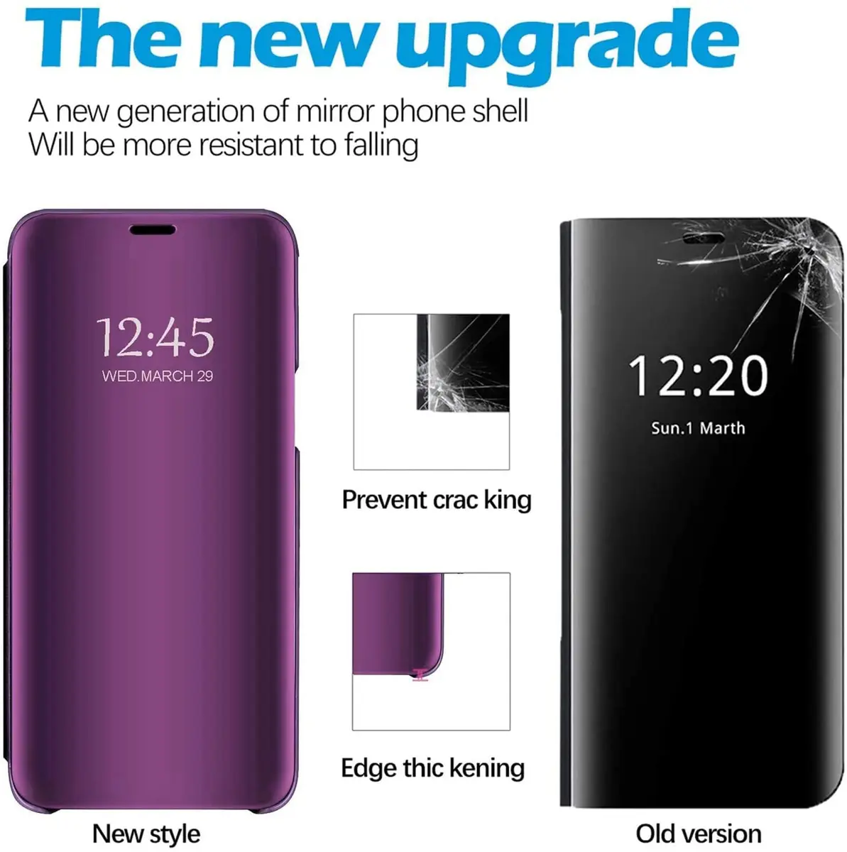 Gxmeuie Flip Mirror Case for Samsung Galaxy A36 5G (Burgundy) | Kickstand, PU Leather, Clear View - view 6