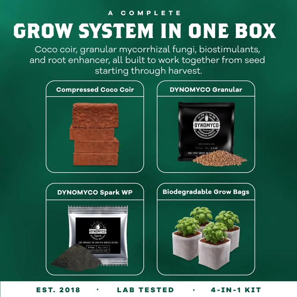 DYNOMYCO Mycorrhizal Fungi Inoculant Grow Kit | All-in-One Bio-Based Root Support (70-120 chars) - view 2