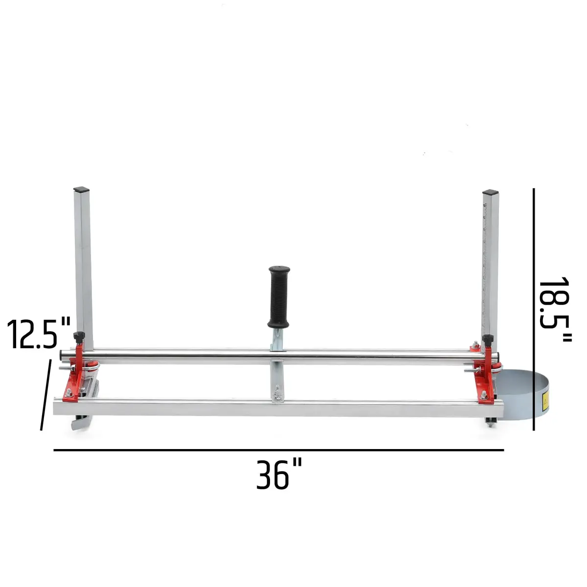 WOODSTARTER 36 Inch Portable Chainsaw Mill | Heavy-Duty Aluminum & Stainless Steel, Suitable for 14–36 Inch Chainsaws - view 6
