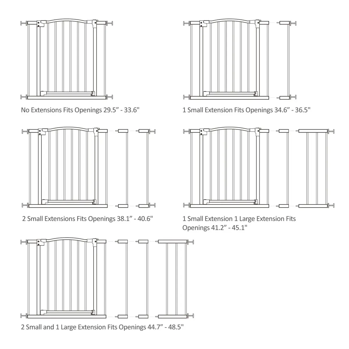 PETS TUFF Dog Gate 28" Tall, Self-Closing Steel Door & Child Lock | Wall-Friendly, Fits Most Doorways & Stairs - view 8