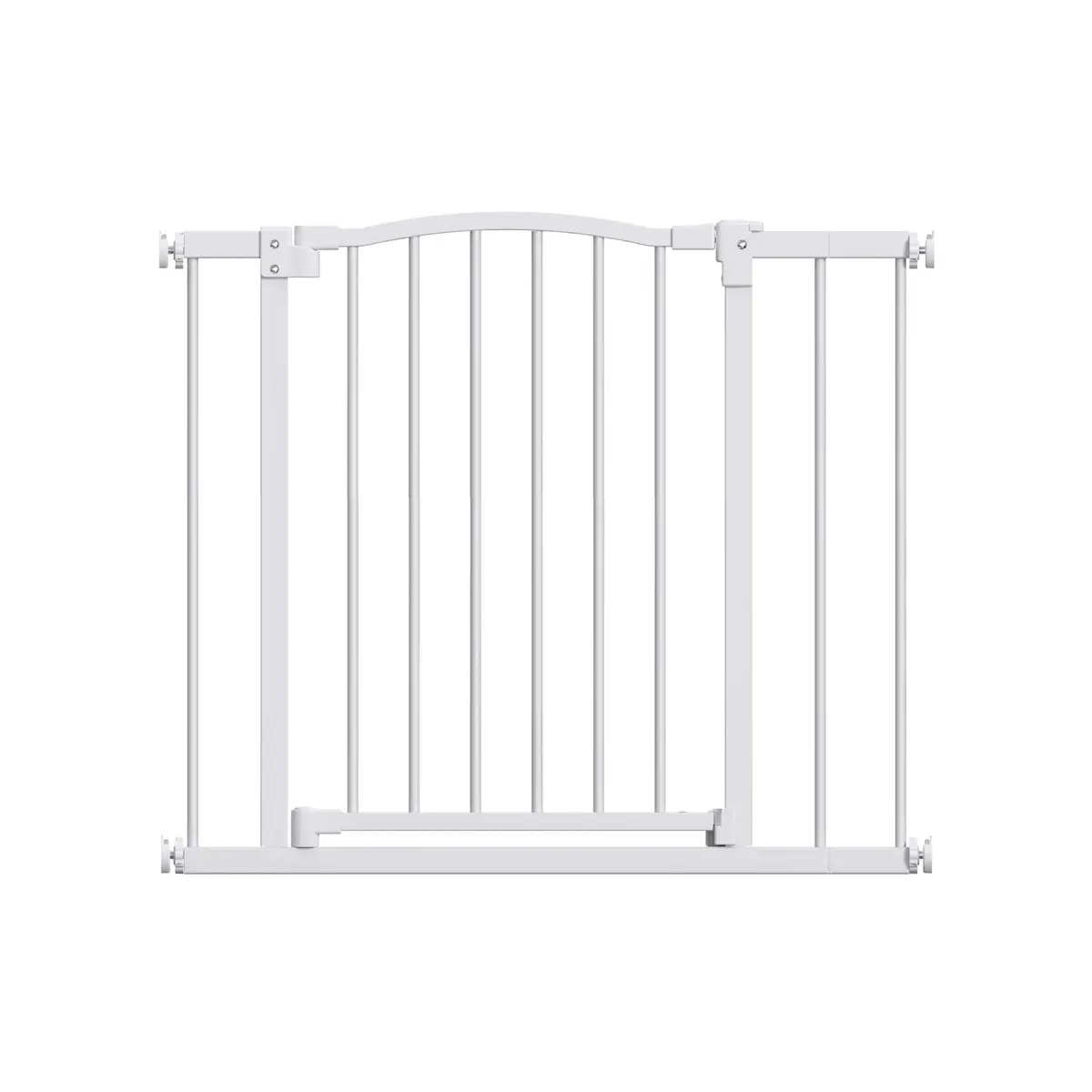 PETS TUFF Dog Gate 28" Tall, Self-Closing Steel Door & Child Lock | Wall-Friendly, Fits Most Doorways & Stairs - view 2