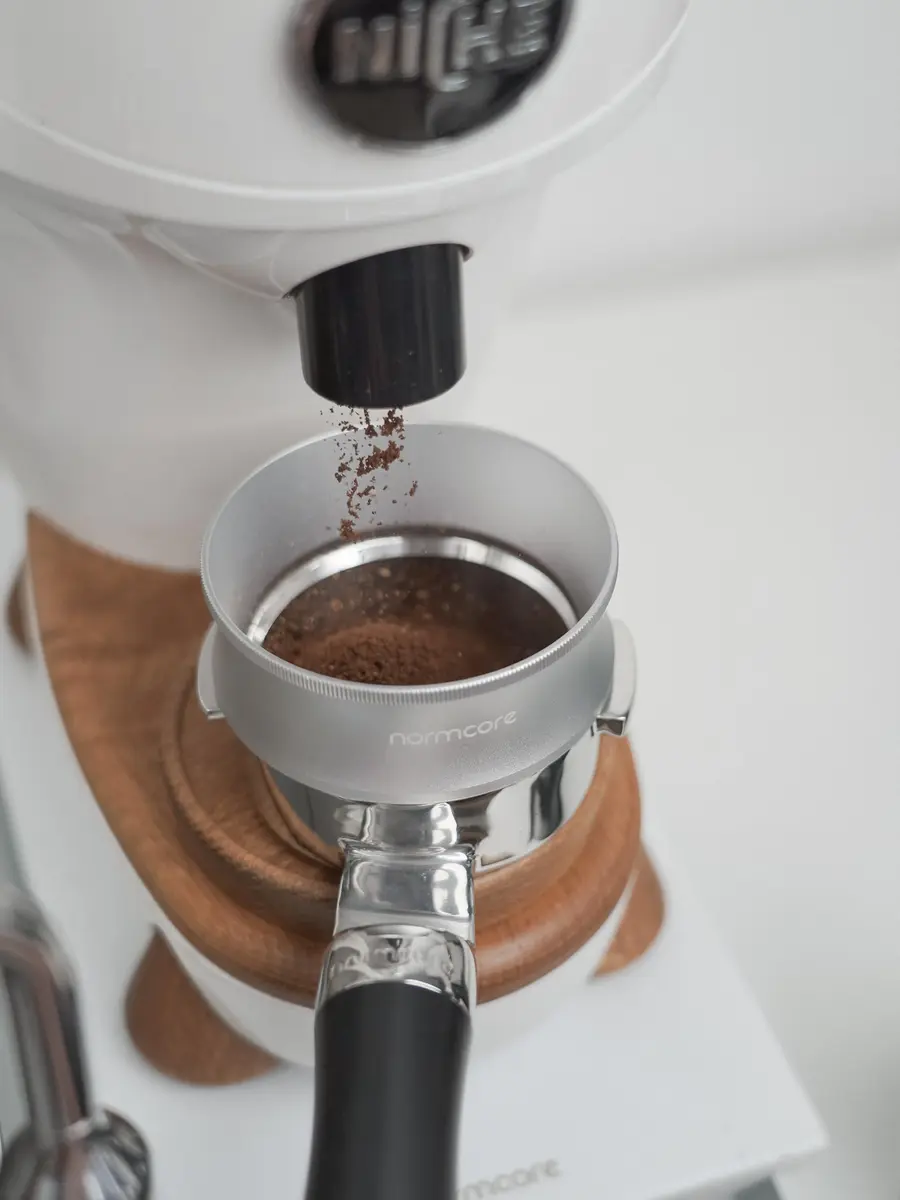Normcore 58mm Magnetic Dosing Funnel V2 Silver | Espresso Coffee Dosing Ring with 14 Neodymium Magnets - view 2