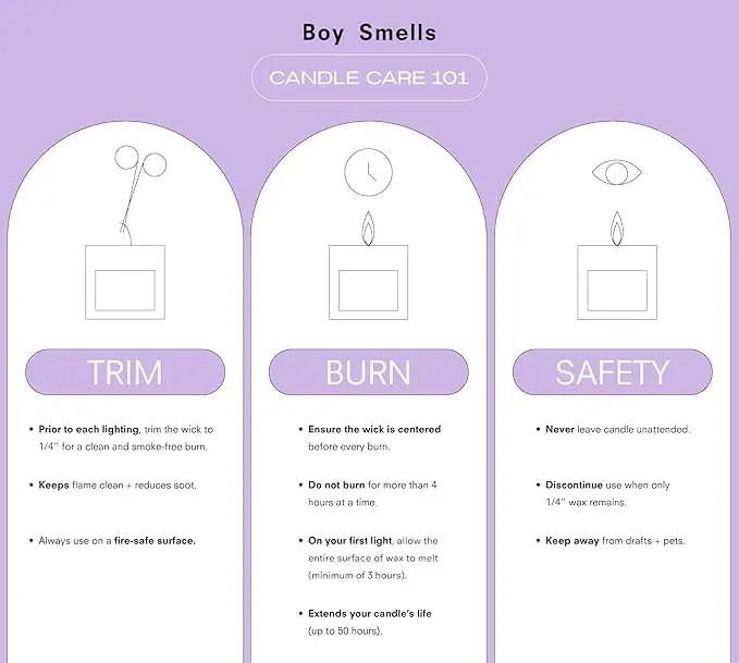 Boy Smells Violet Ends Candle - 27 oz Aromatic Candle with Rhubarb, Violet & Smoked Papyrus, Up to 100-Hour Burn - view 2
