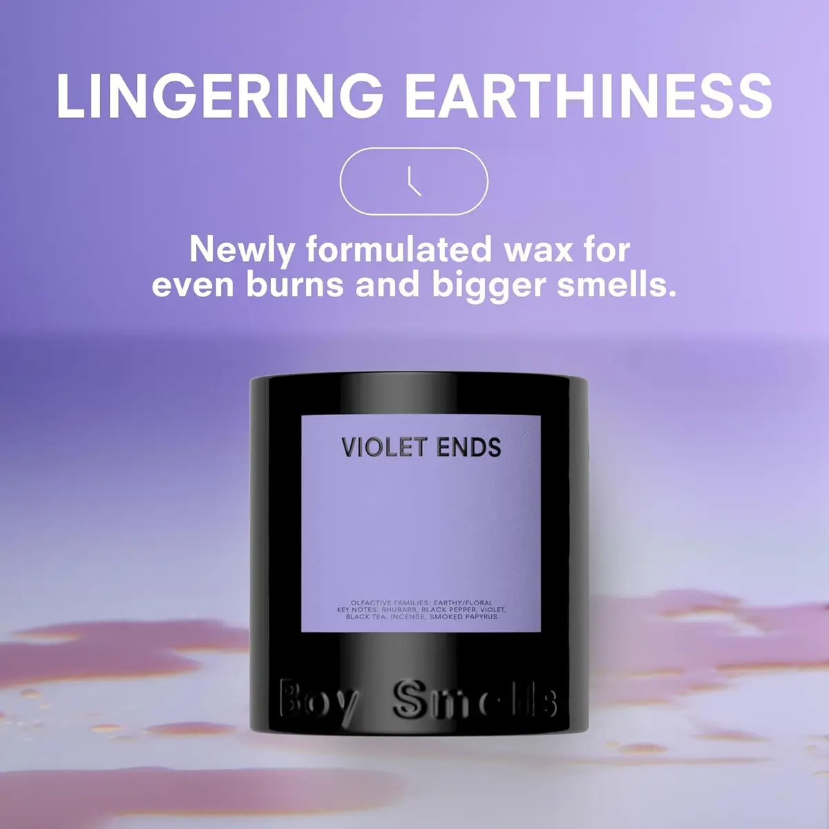 Boy Smells Violet Ends Candle - 27 oz Aromatic Candle with Rhubarb, Violet & Smoked Papyrus, Up to 100-Hour Burn - view 4