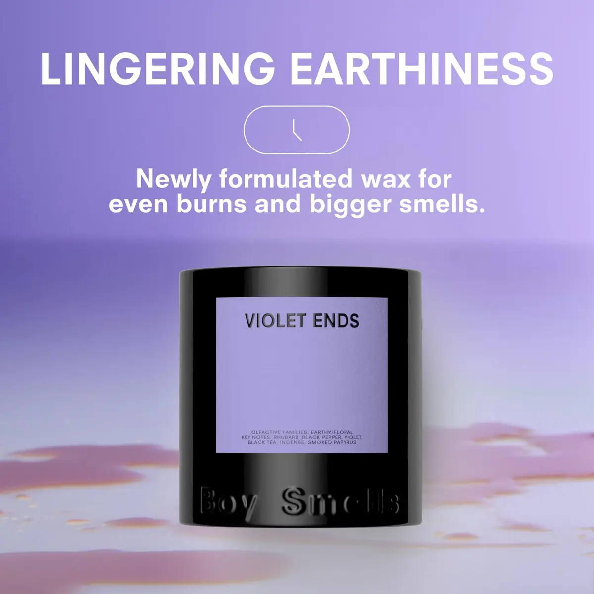 Boy Smells Violet Ends Candle 8.5 oz Aromatic Home Fragrance Up to 50-Hour Burn - view 3