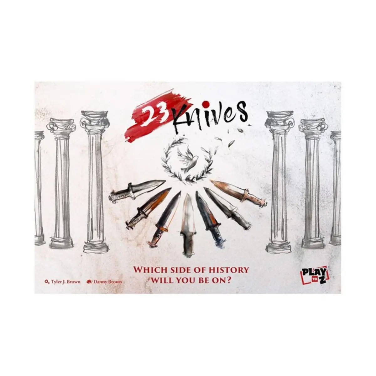 Play To Z 23 Knives Social Deduction Party Card Game for 3-8 Players | Award-Nominated Roman Themed Strategy Game - main product image