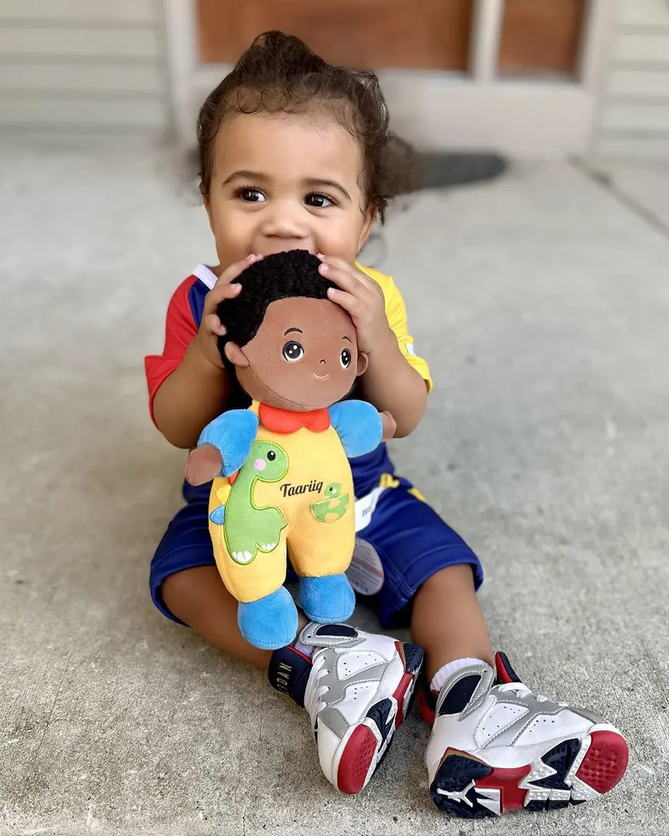OUOZZZ Soft Black Baby Boy Doll Set 25.4cm (10 inches) | Educational Pretend Play for Toddlers - view 5
