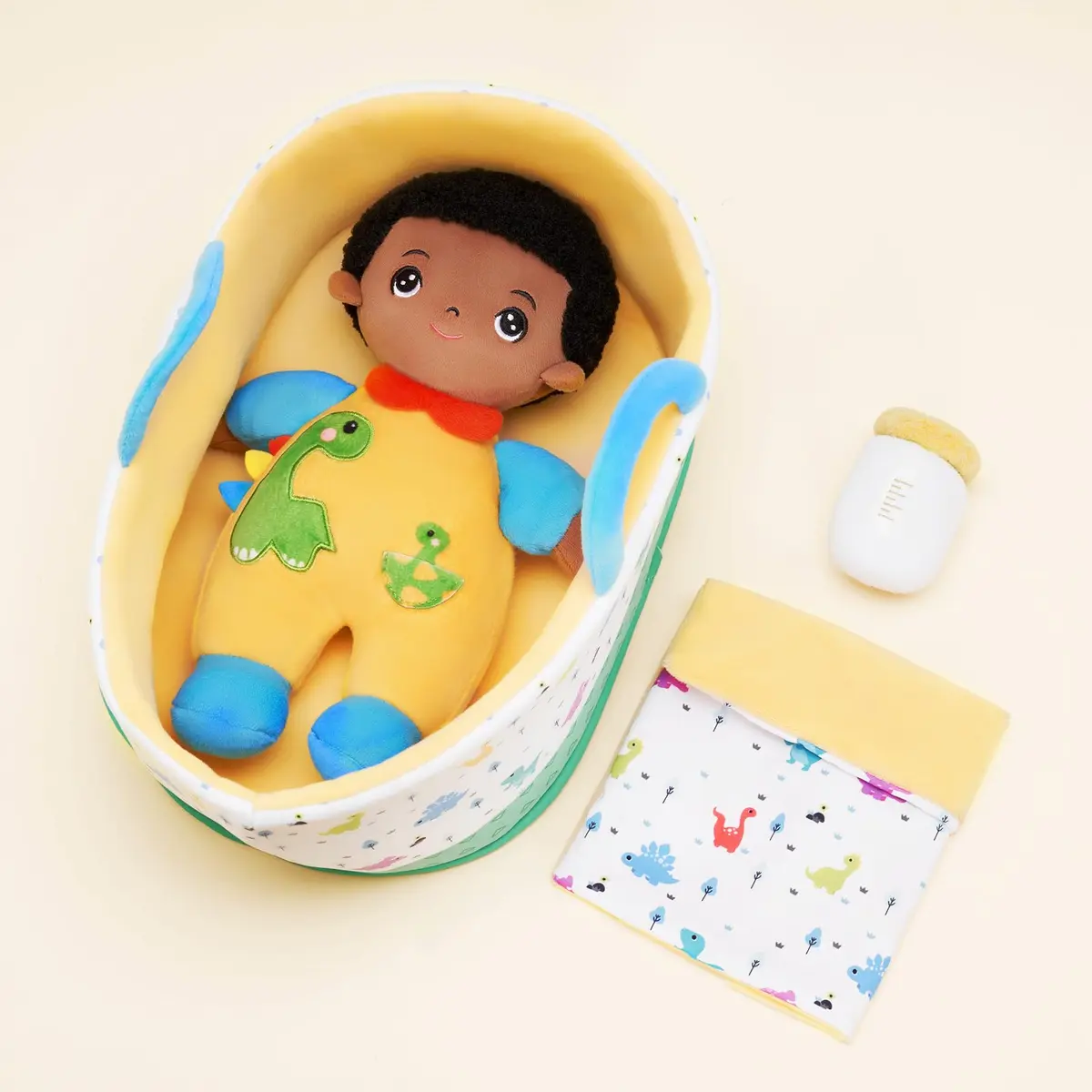 OUOZZZ Soft Black Baby Boy Doll Set 25.4cm (10 inches) | Educational Pretend Play for Toddlers - view 6