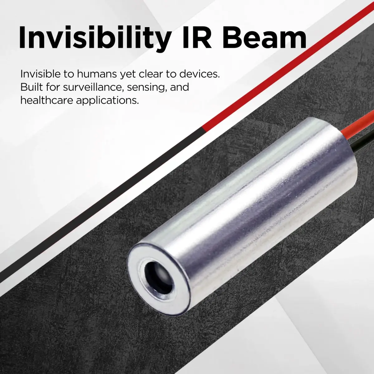 Quarton IR Dot Laser Module 940nm Class 1 1.1mW 7x21mm | Precision Beam for Stealth Sensing - view 4