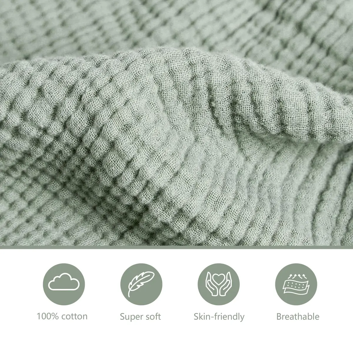 Coreeky 100% Cotton Muslin Nursing Covers 2-Pack | Soft, Breathable, Adjustable Neck Strap - view 2