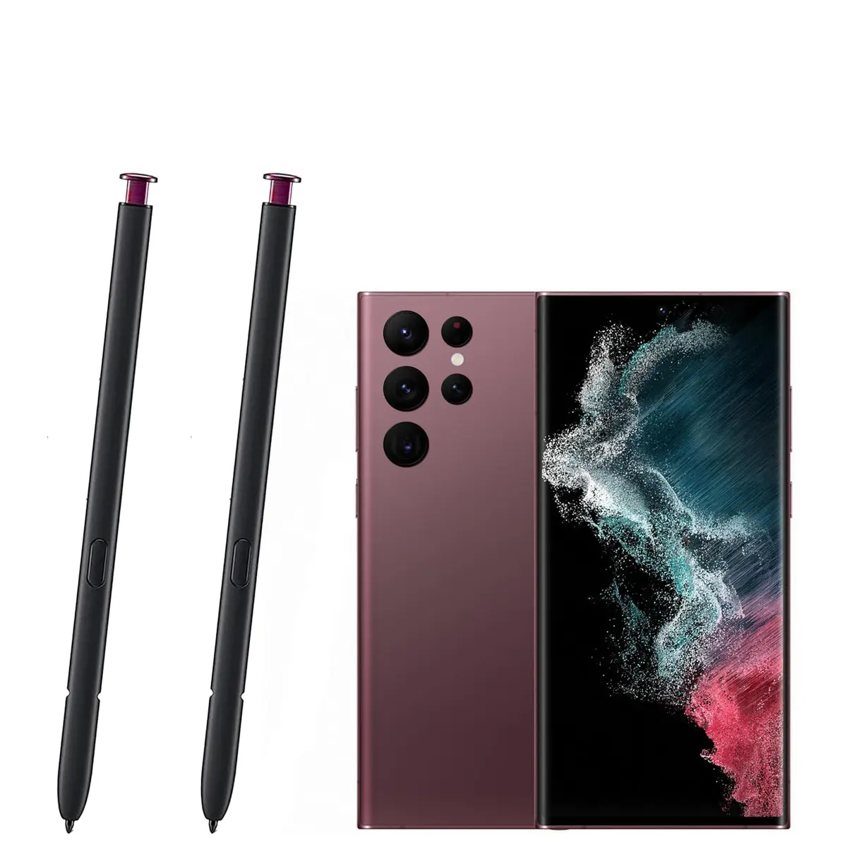 Alovexiong Burgundy 2-Pack Stylus Pen for Samsung Galaxy S22 Ultra | 4096 Levels Pressure Sensitivity - main product image