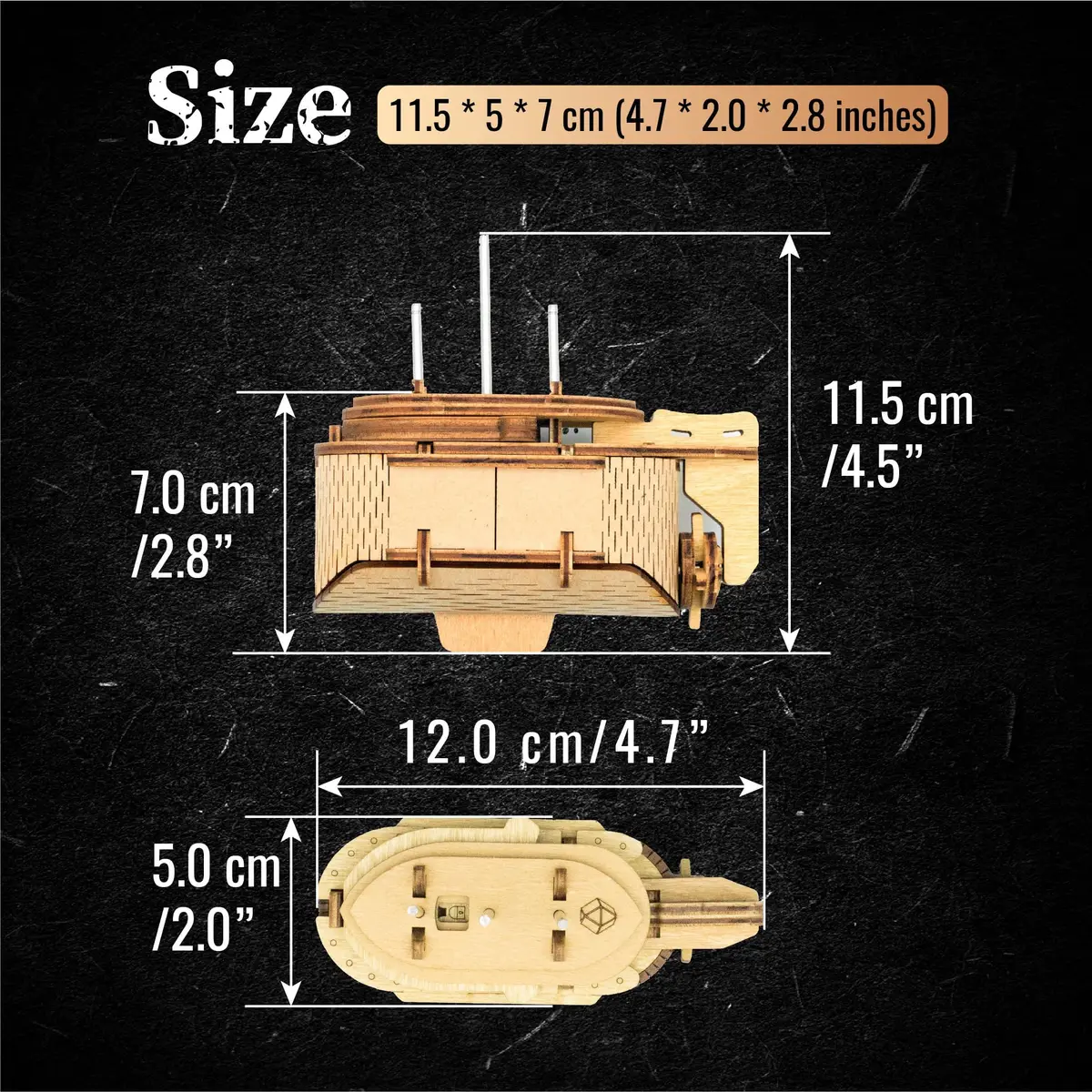 PUZZLE POTATO Tesla's Boat Wooden Escape Room Puzzle Box for Adults | Mechanical Brain Teaser with Hidden Compartments - view 5
