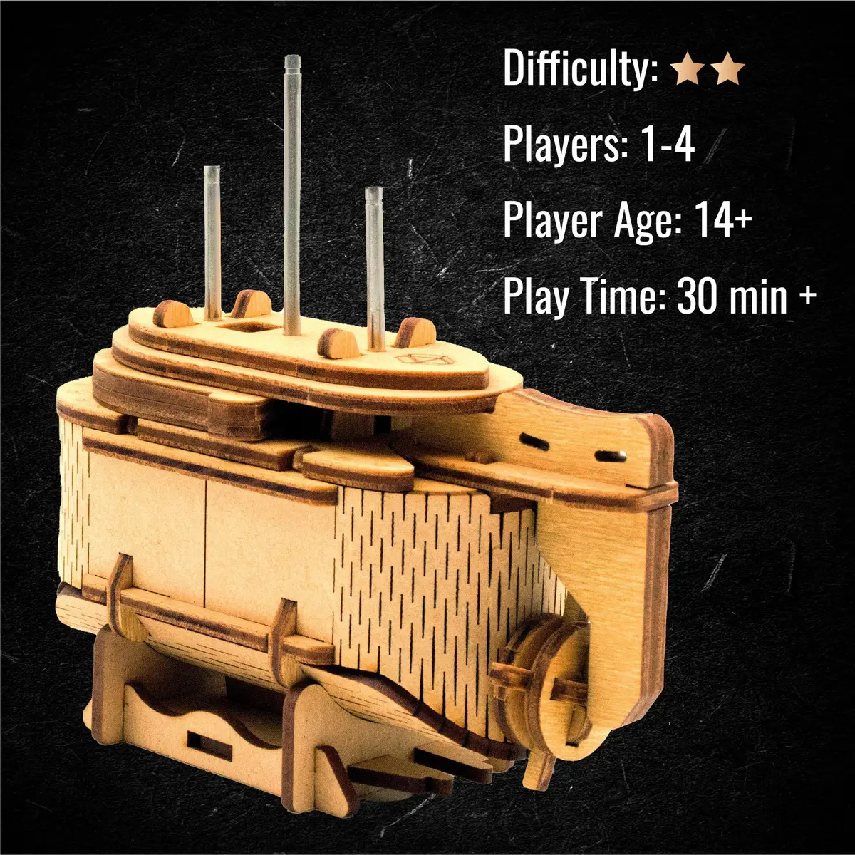 PUZZLE POTATO Tesla's Boat Wooden Escape Room Puzzle Box for Adults | Mechanical Brain Teaser with Hidden Compartments - view 6