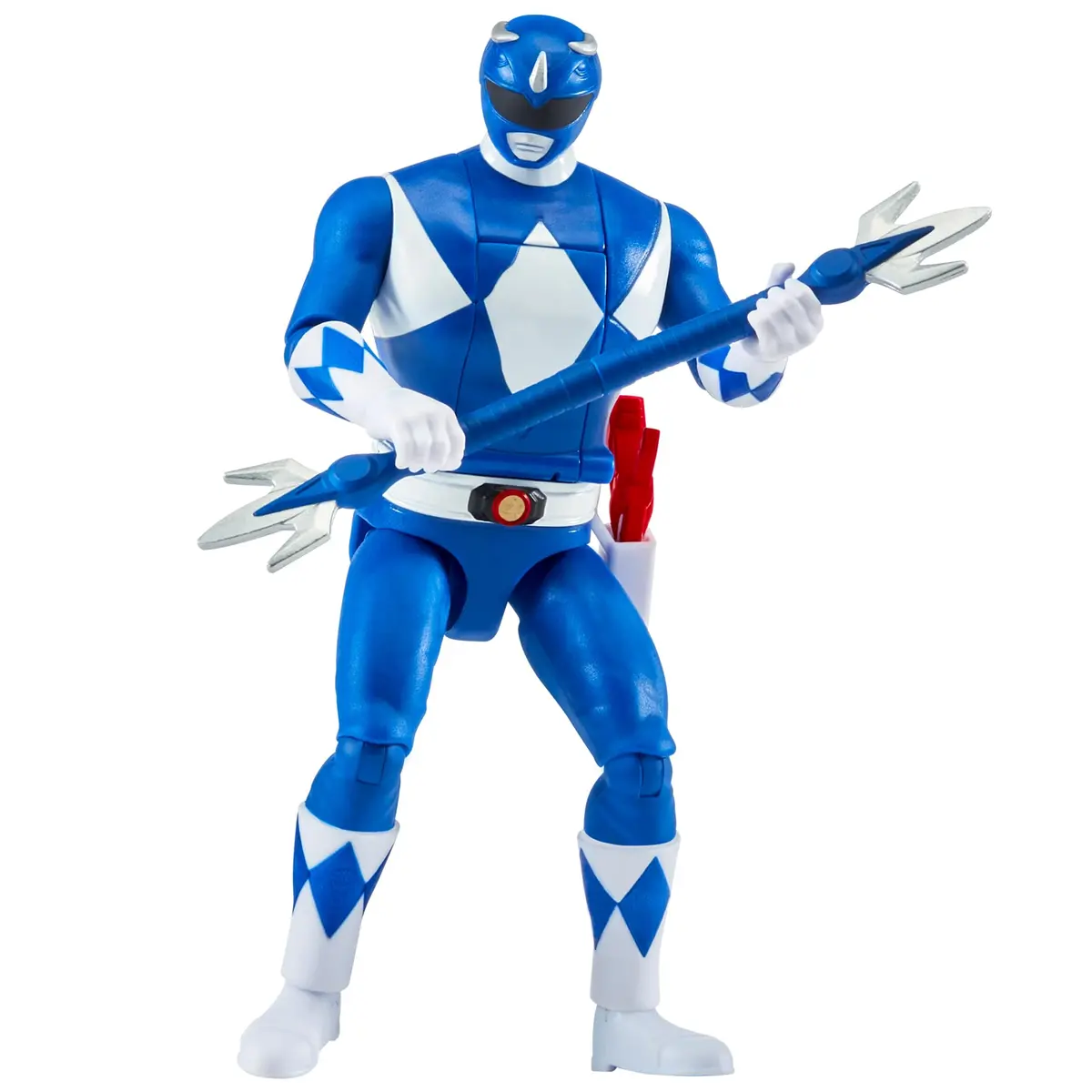 Power Rangers Mighty Morphin Re-Ignition Action Figure 9 inches | Auto-Morph Blue Ranger with Accessories - main product image