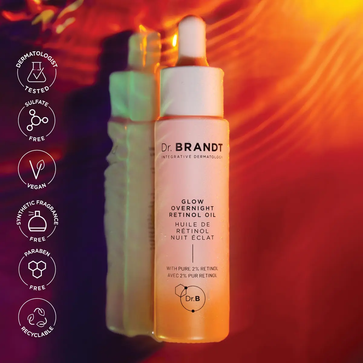 Dr. Brandt Bright This Way Glow Overnight Retinol Oil - 2 x 30ml | Nourishing Night Skin Renewal - view 8