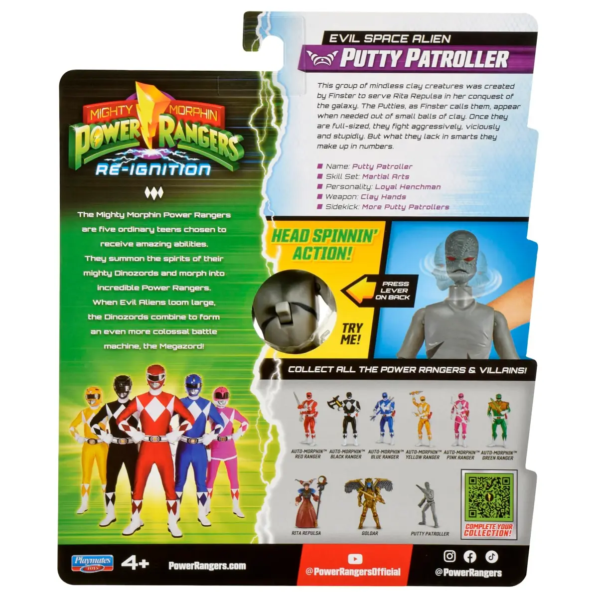 Power Rangers Mighty Morphin Re-Ignition Putty Patroller Action Figure 22.86 cm (9 inches) | ASTM-Tested Toy for Kids 3+ - view 5
