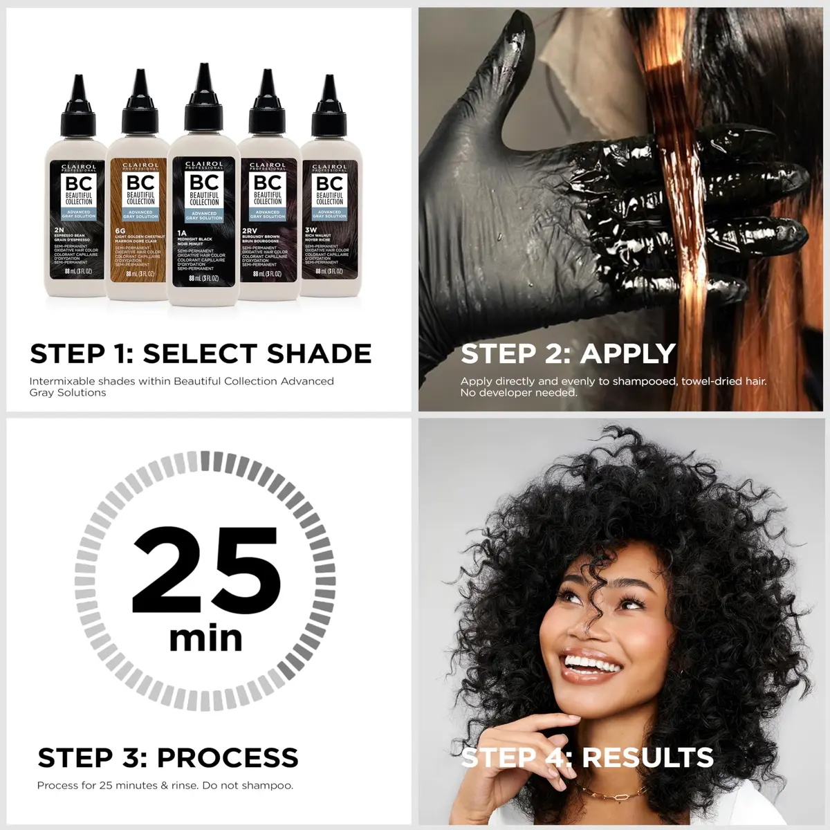 Clairol Professional Beautiful Collection Advanced Gray Solutions 3 Fl Oz | Zero Damage Gray Coverage - view 4