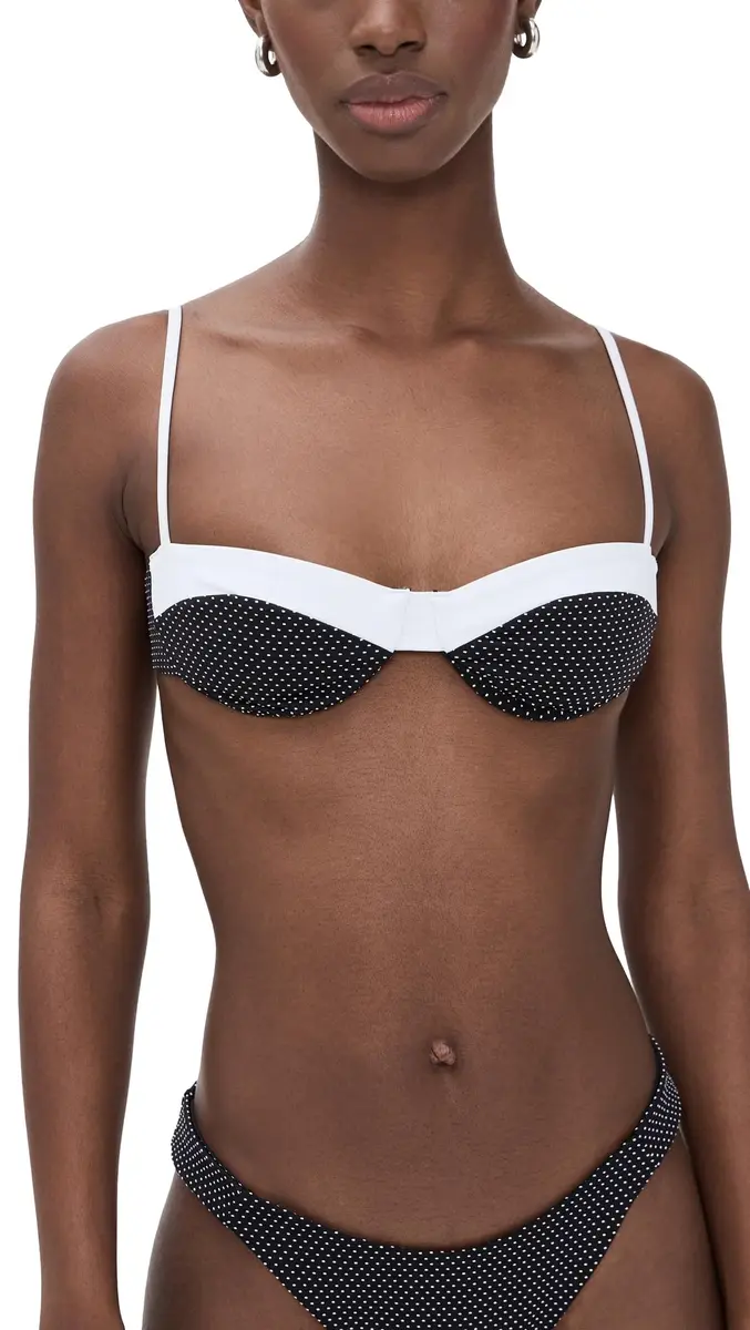 Onia Brigitte Bikini Top Low Rise Sleeveless Nylon Blend | Hidden Underwire Support - main product image