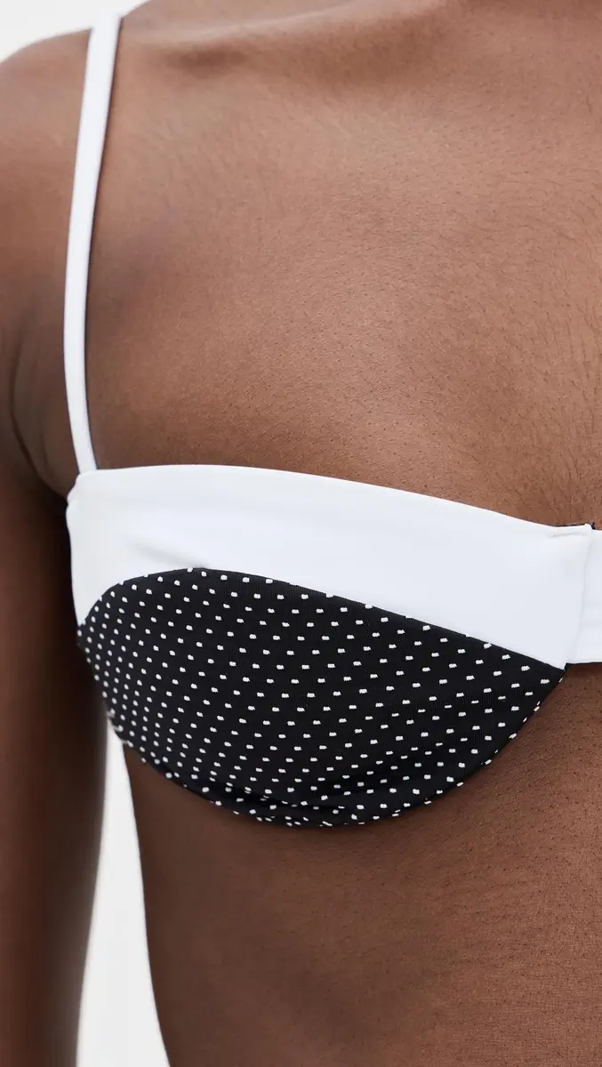 Onia Brigitte Bikini TOP Black/White | Minimal Coverage with Hidden Underwire Support - view 6