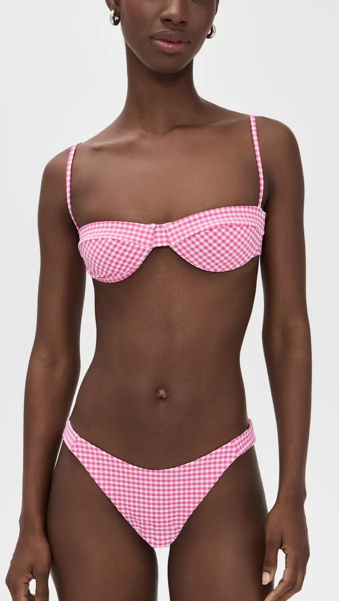 Onia Lucie Bikini Bottom High Rise Cheeky Coverage Polyester Blend | Cheeky, Scoop Front, Medium - view 4