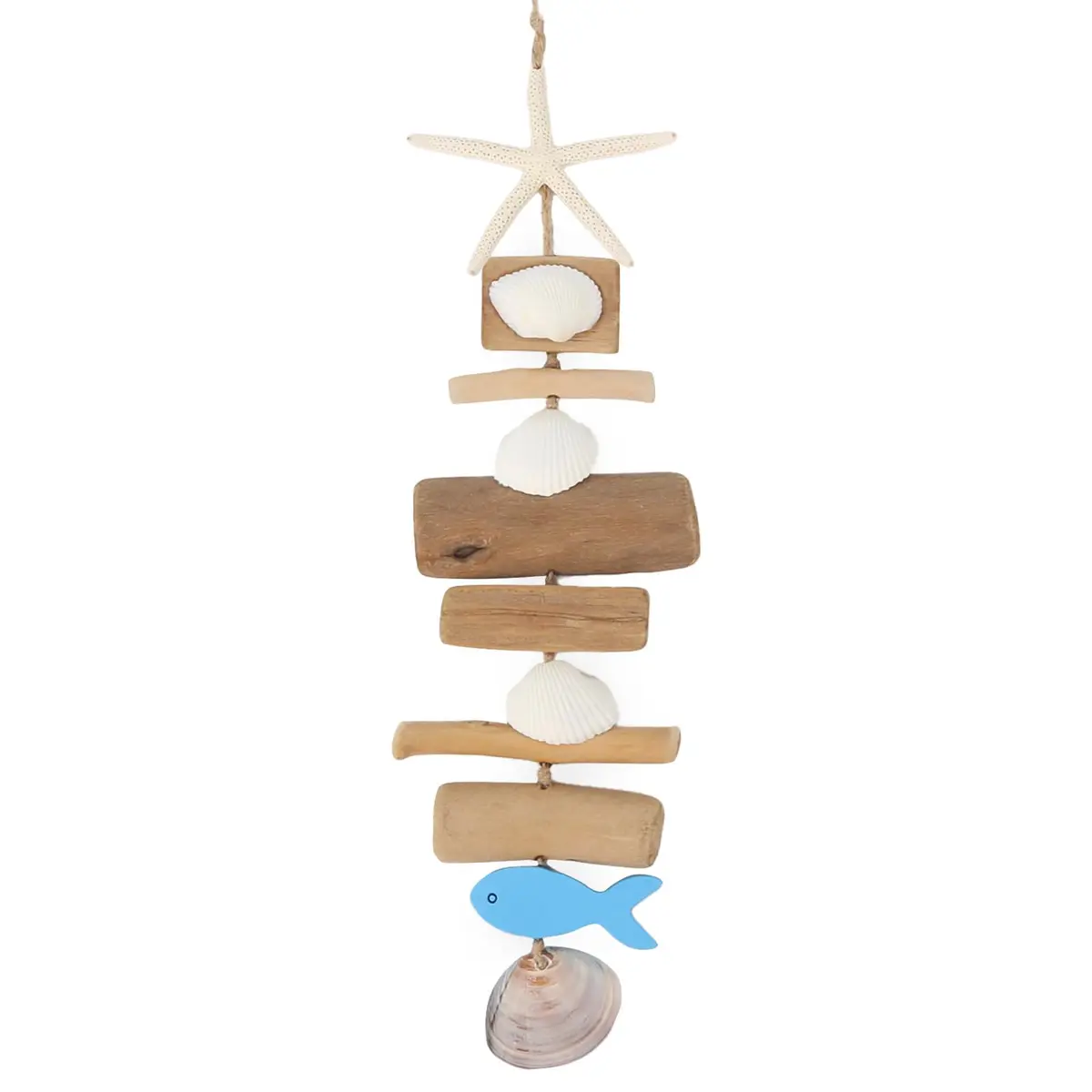 JQAQJU Wooden Fish Driftwood Wall Decor 2.5 inches (6.35 cm) | Rustic Beach Theme Wall Art - main product image