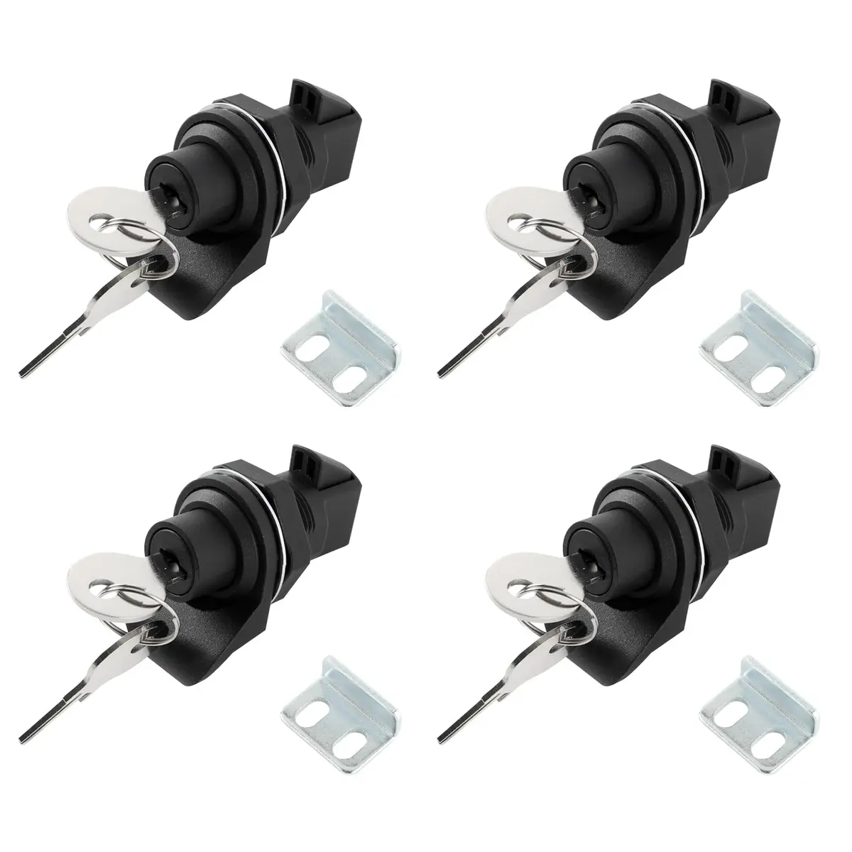 HOWDIA 4Pcs Push Button Lock Glove Box Latch | Corrosion-Resistant, Easy Install, Versatile Replacement (55MM) - main product image