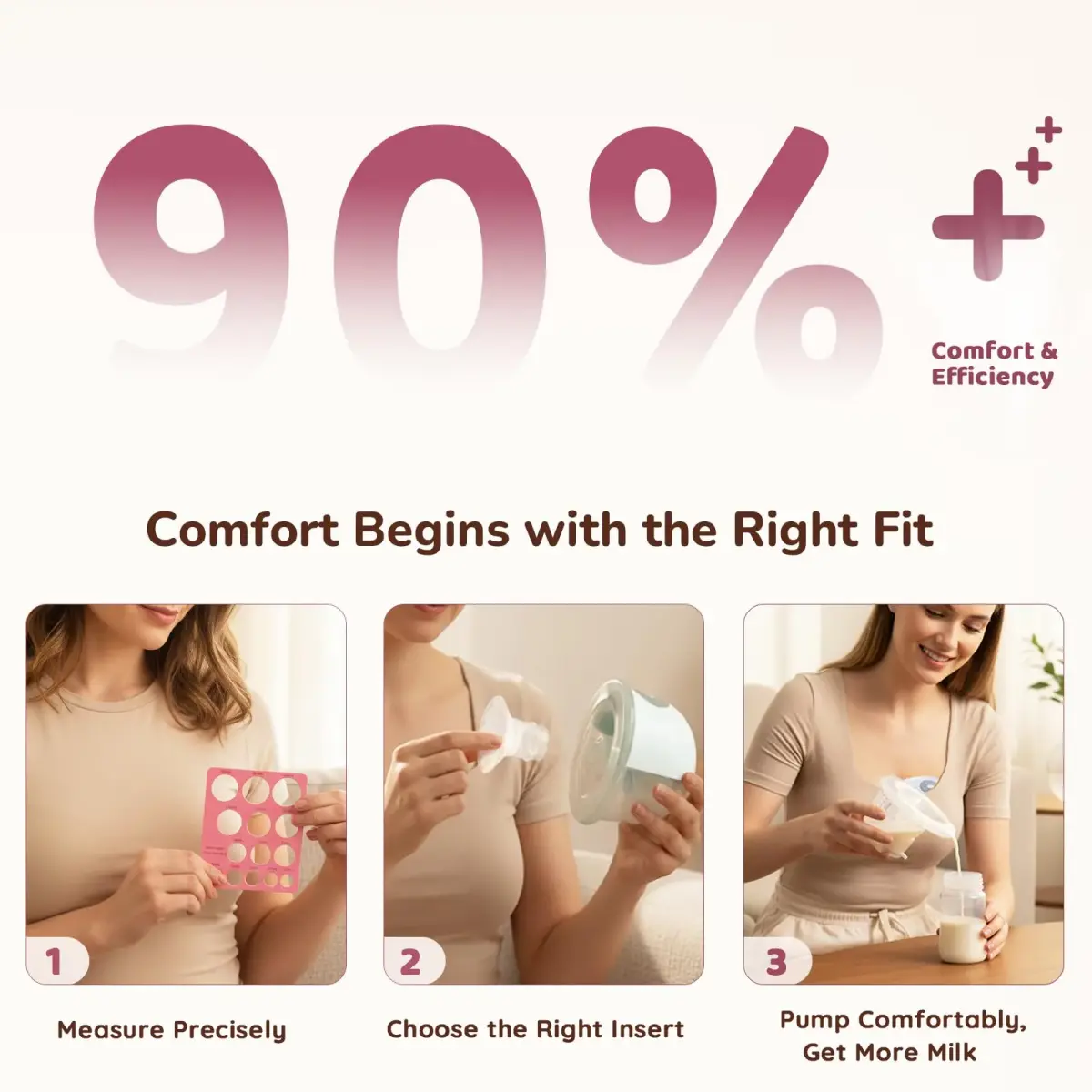 Nursi Luna Flange Sizing Kit for 24mm Breast Pumps, 10PCS | IBCLC-Developed for Precise Fit - view 3