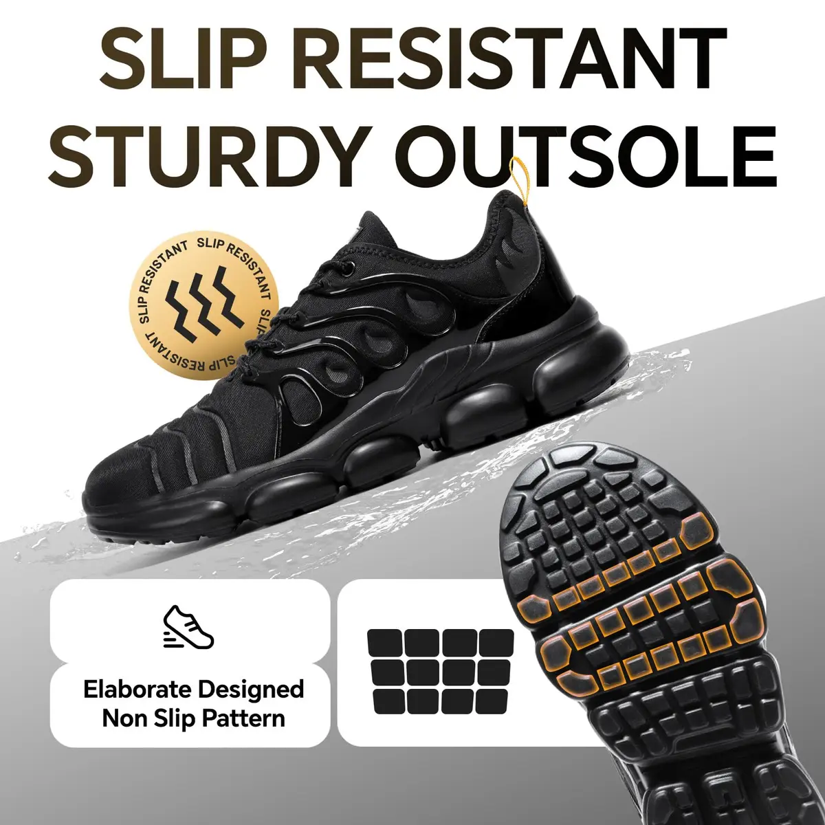 DRRHINO Steel Toe Shoes for Men Women Lightweight Safety Sneakers | ASTM F2413-18 Steel Cap, Slip-Resistant - view 5